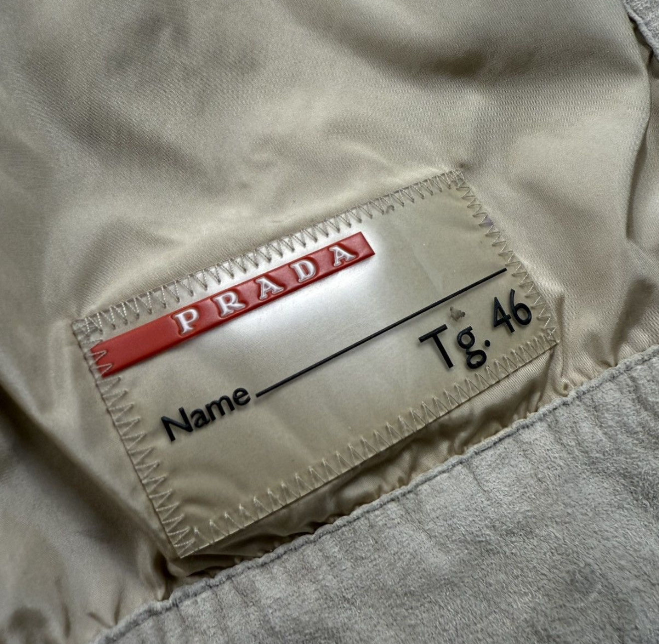 Prada Beige Label Suede Jacket