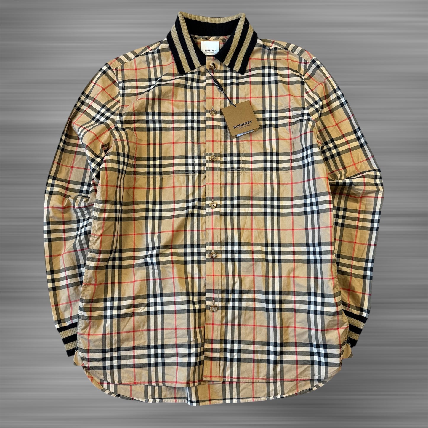 BURBERRY Long Sleeve Check Pattern Shirt