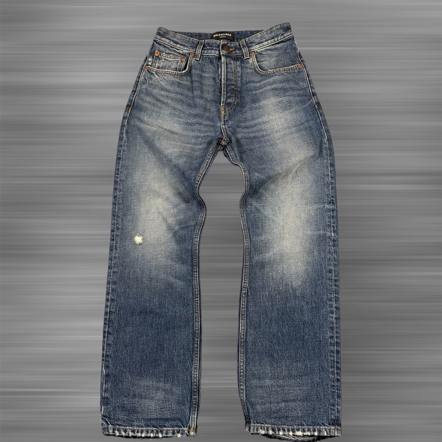 Balenciaga Denim Distressed Blue Jeans
