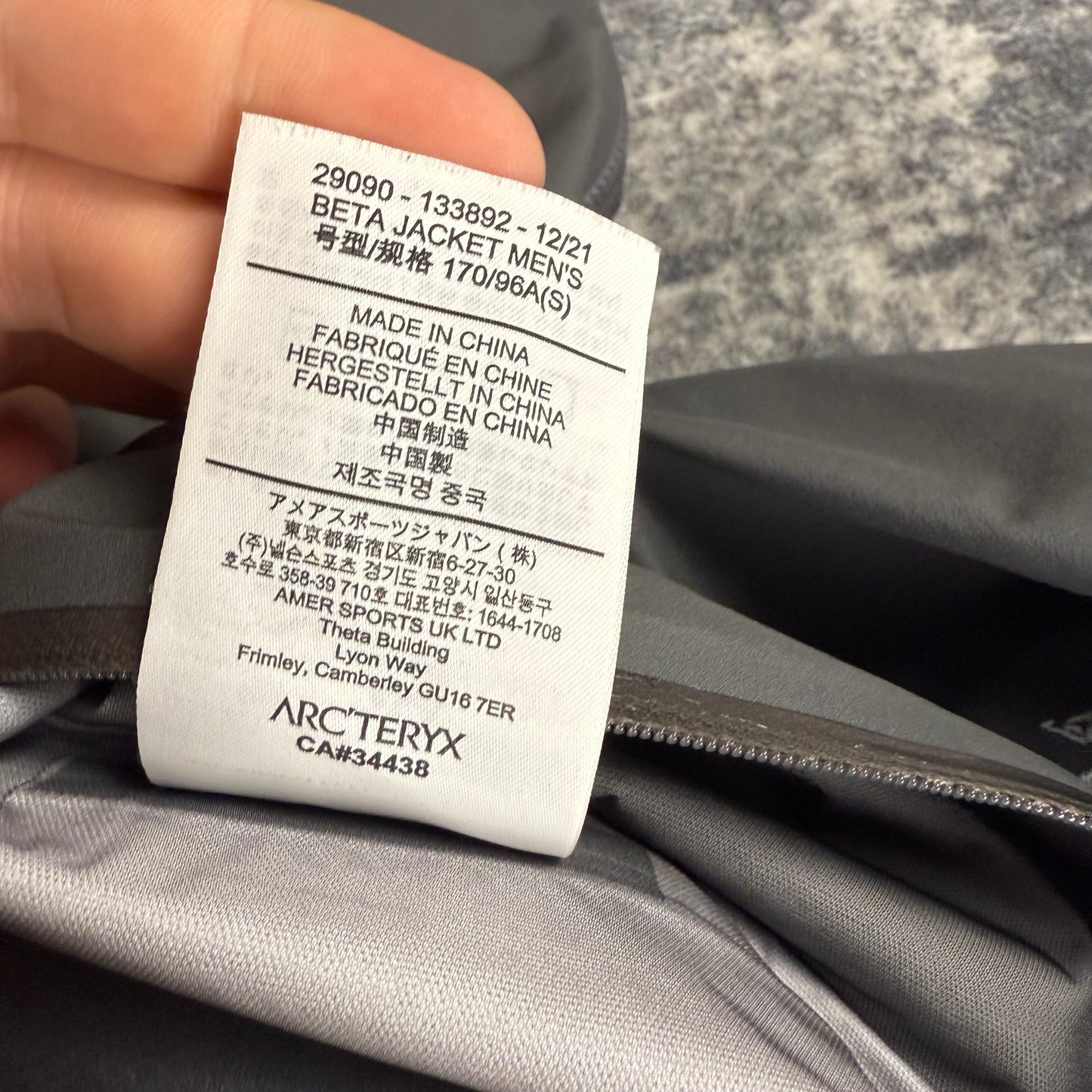 Arc’teryx Beta Gore-Tex ‘Gray’ Jacket