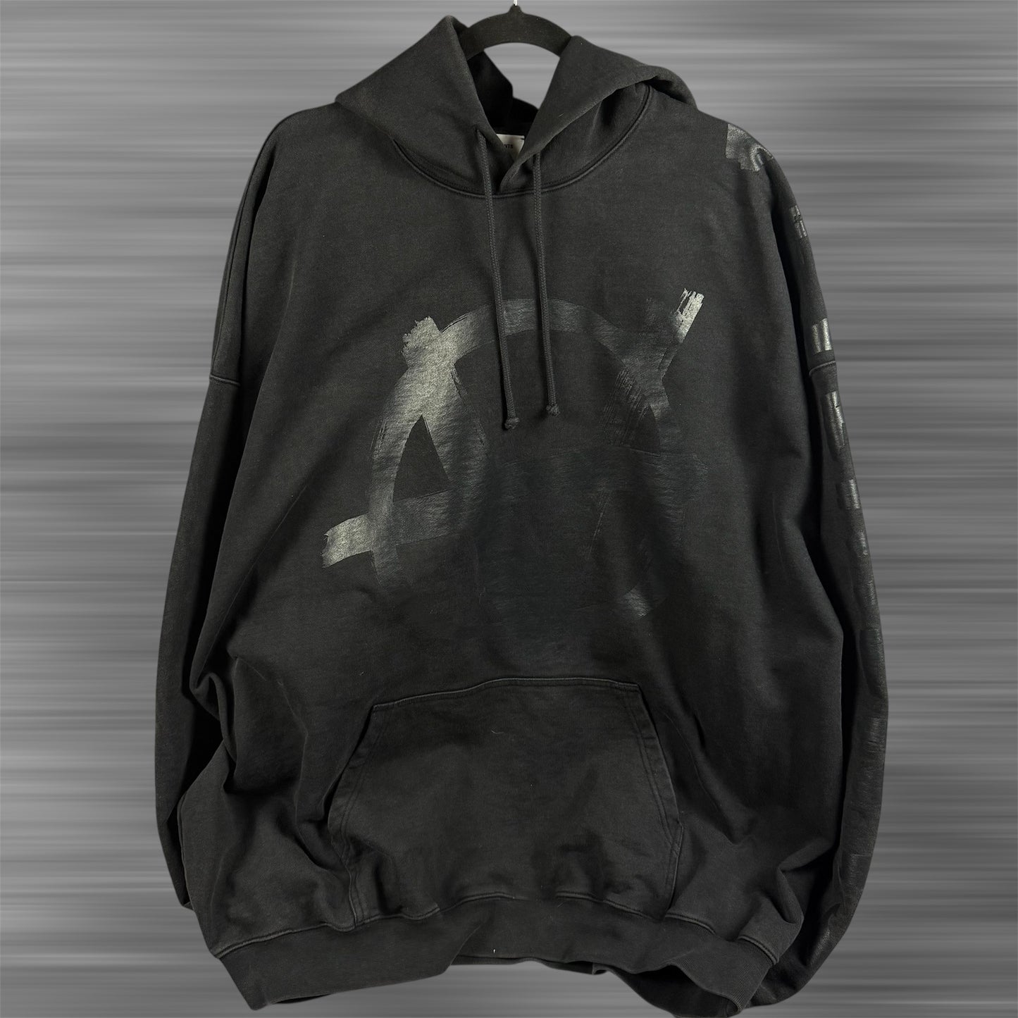 Vetements Double Anarchy Hoodie ‘Washed Black’