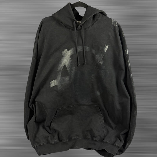 Vetements Double Anarchy Hoodie ‘Washed Black’