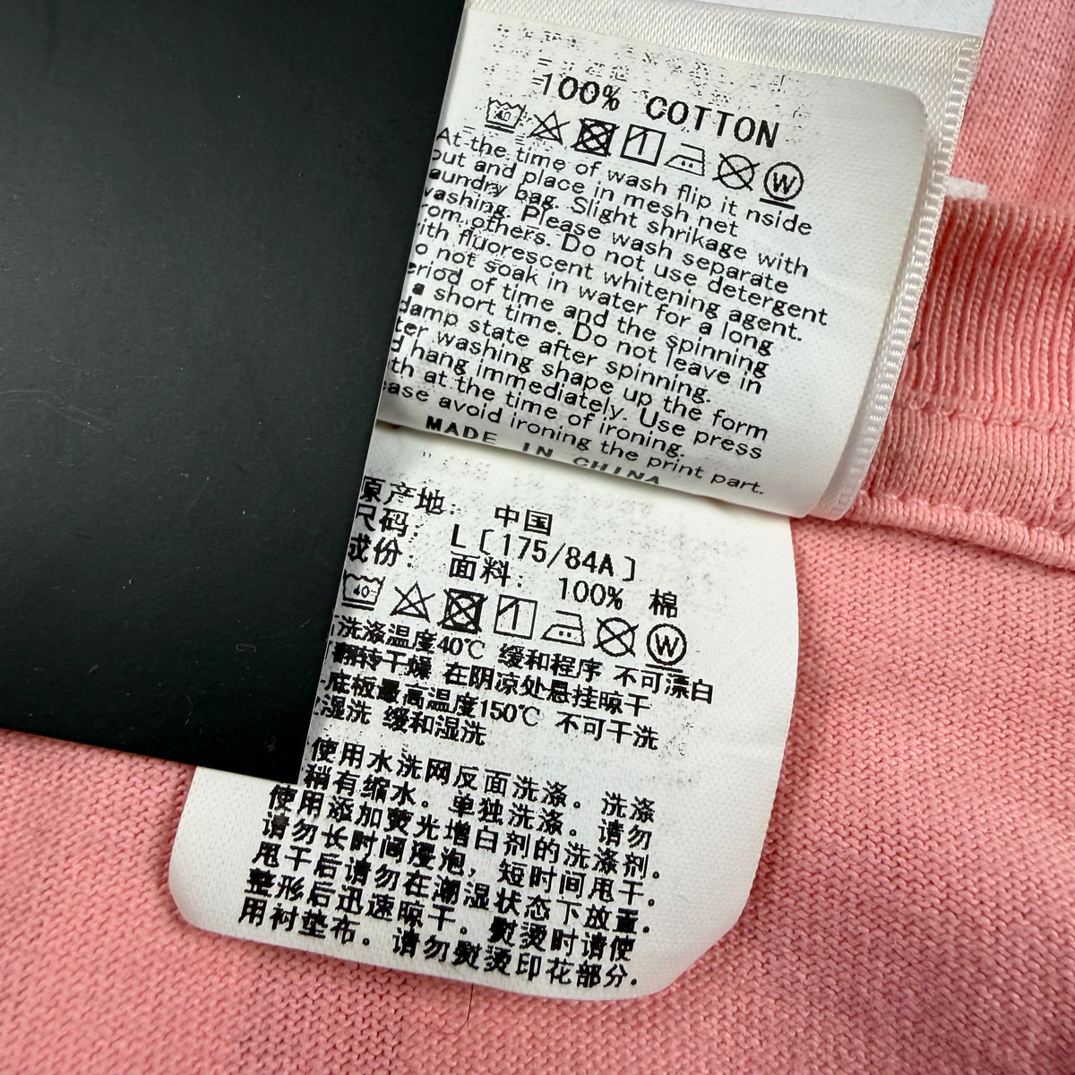 BAPE Bathing Ape Pink Repeated Logo Long Sleeve