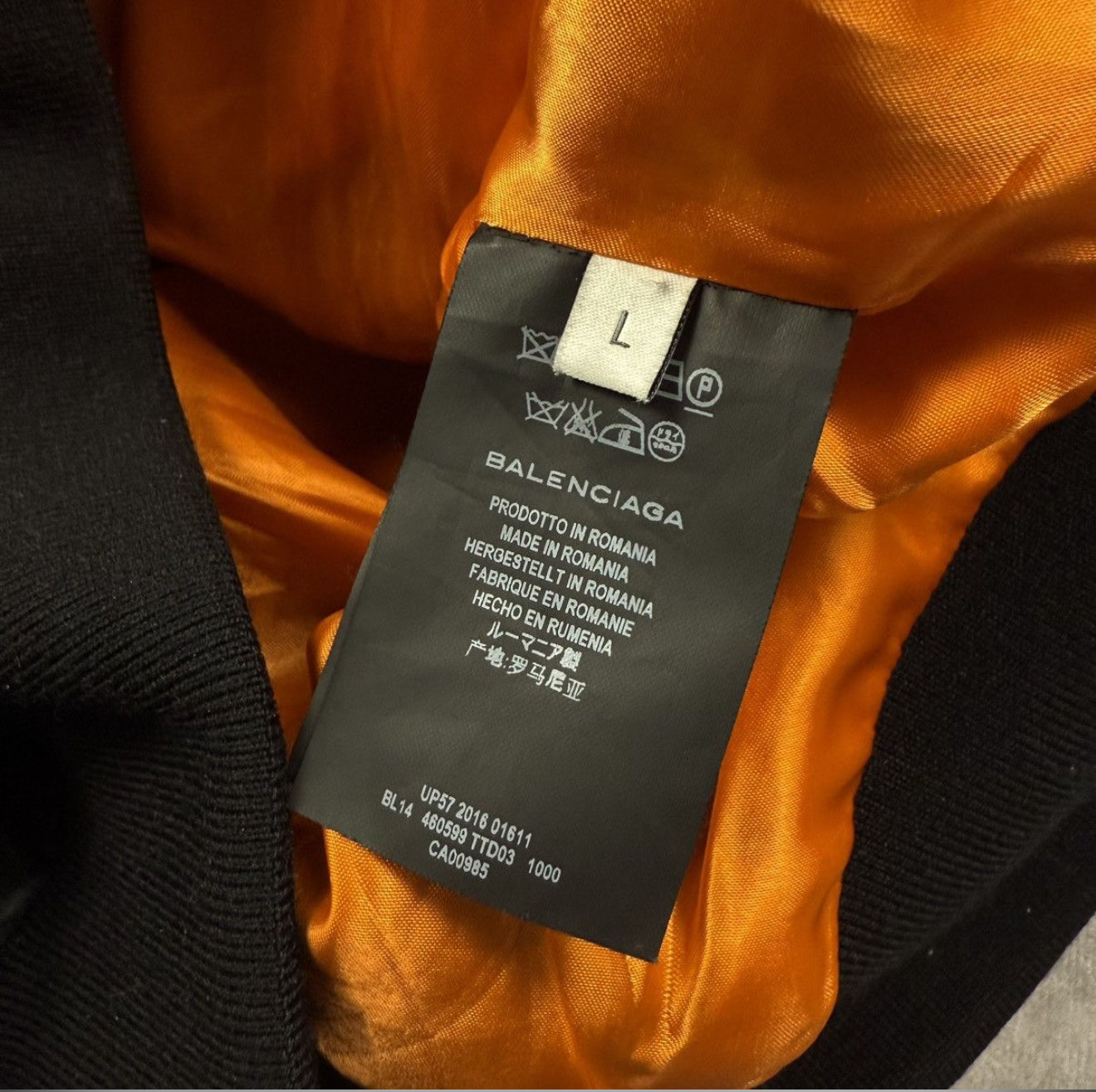 Balenciaga SS17 Runway Padded Shoulders Cropped Bomber Jacket