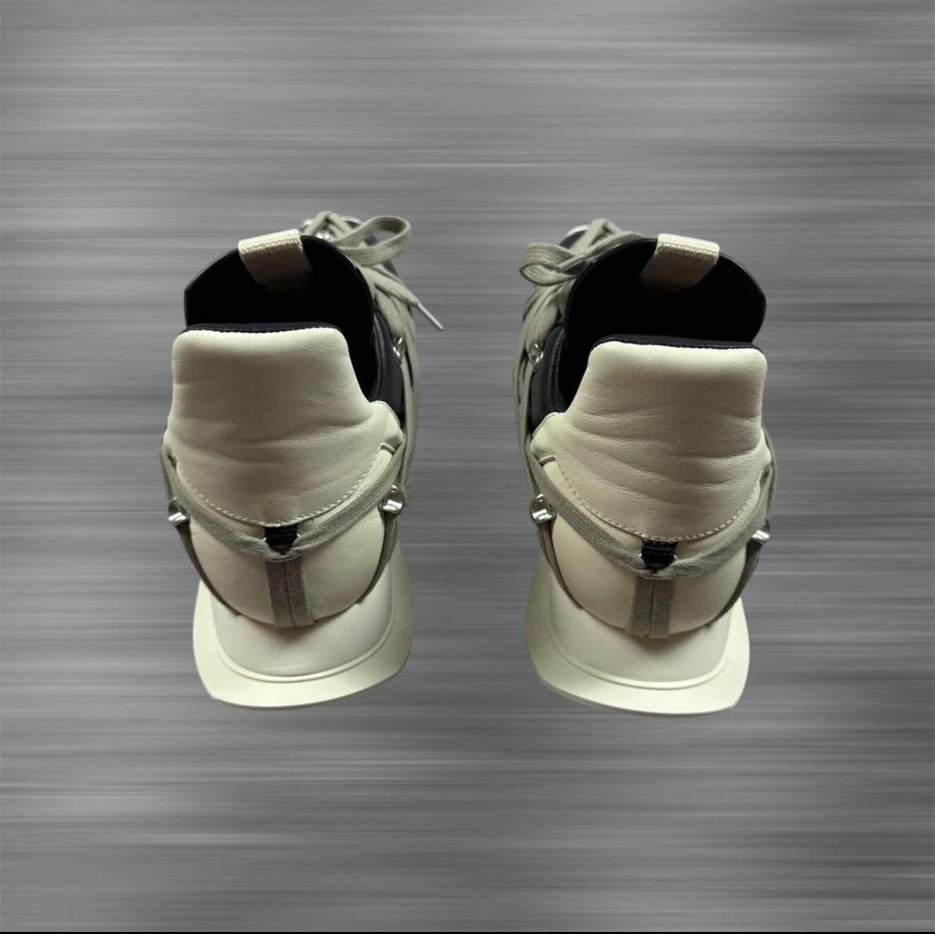 Rick Owens Megalace Runner Black and Beige