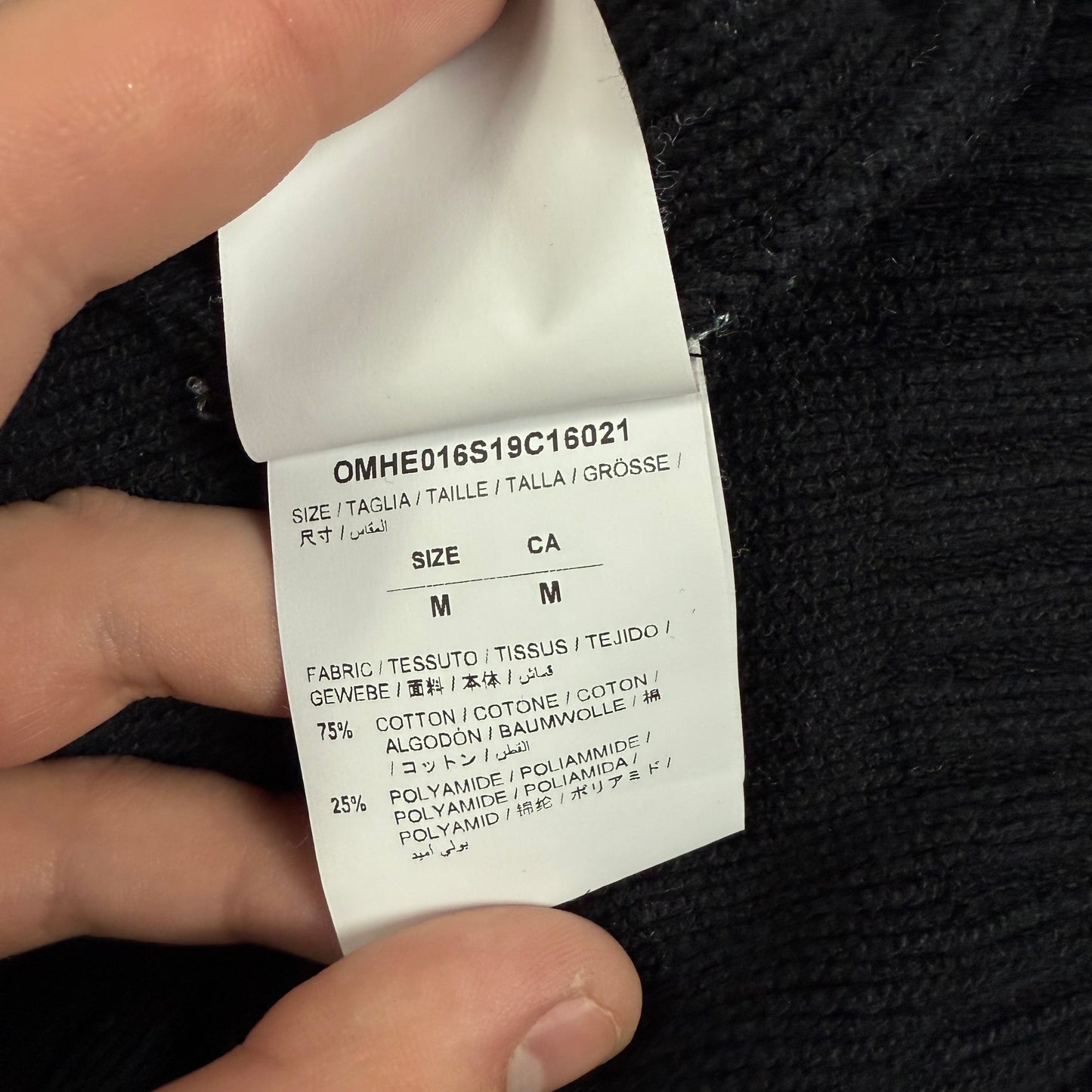 OFF-WHITE Distressed Logo Intarsia Wool Sweater