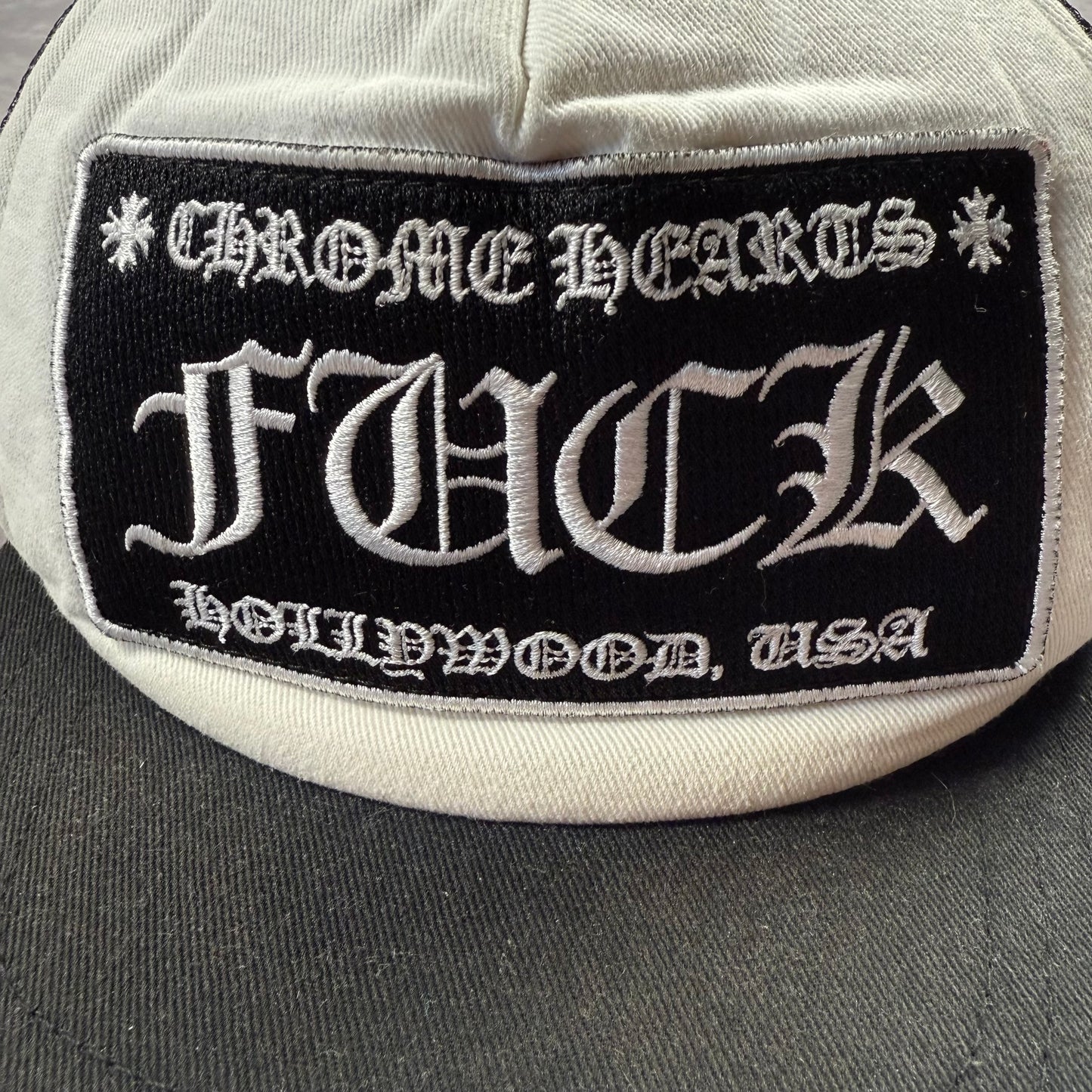 Chrome Hearts Trucker Cap ‘FUCK’ Hollywood USA