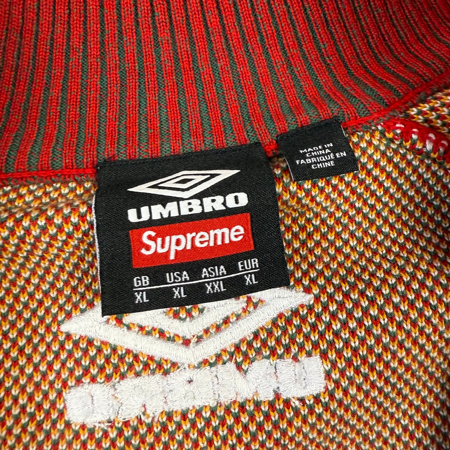 Supreme x Umbro Zip Up Knit Sweater