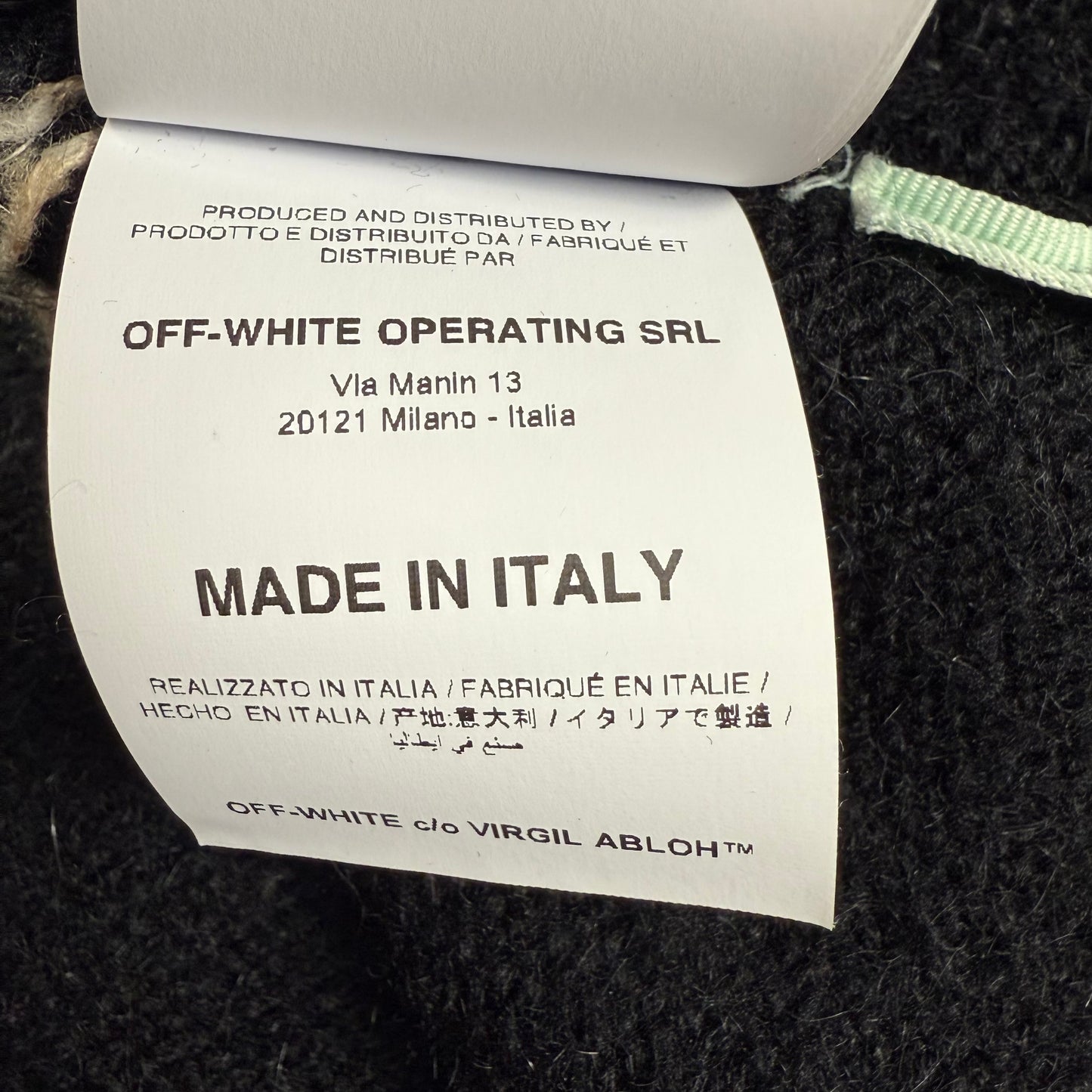 OFF-WHITE Mohair ‘Black/Gradient’ Wool Sweater