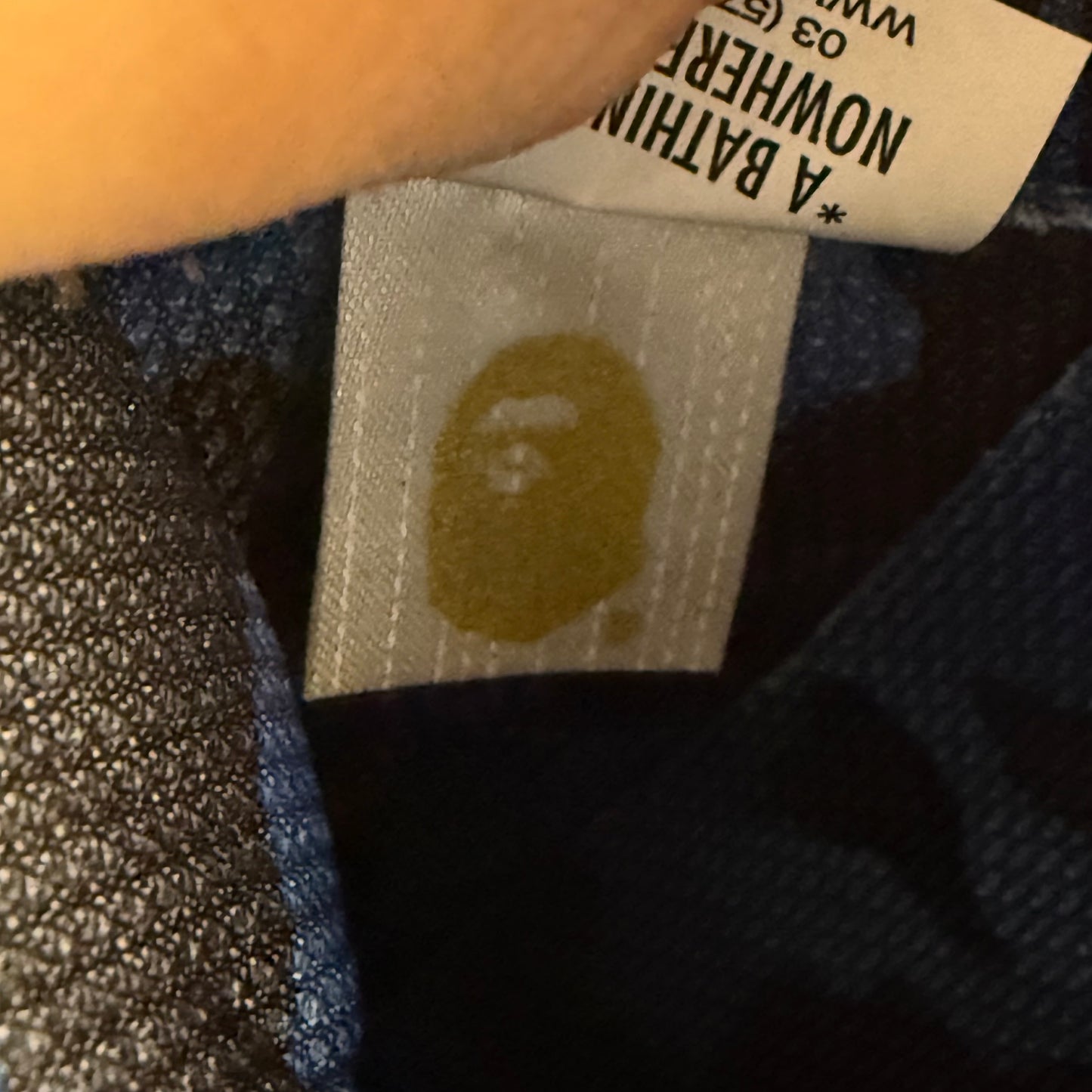 BAPE STA Blue & Black Patent Leather Low Top Sneakers