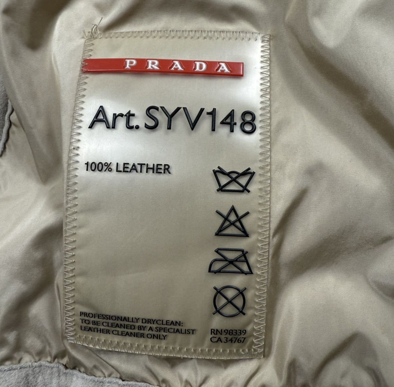 Prada Beige Label Suede Jacket