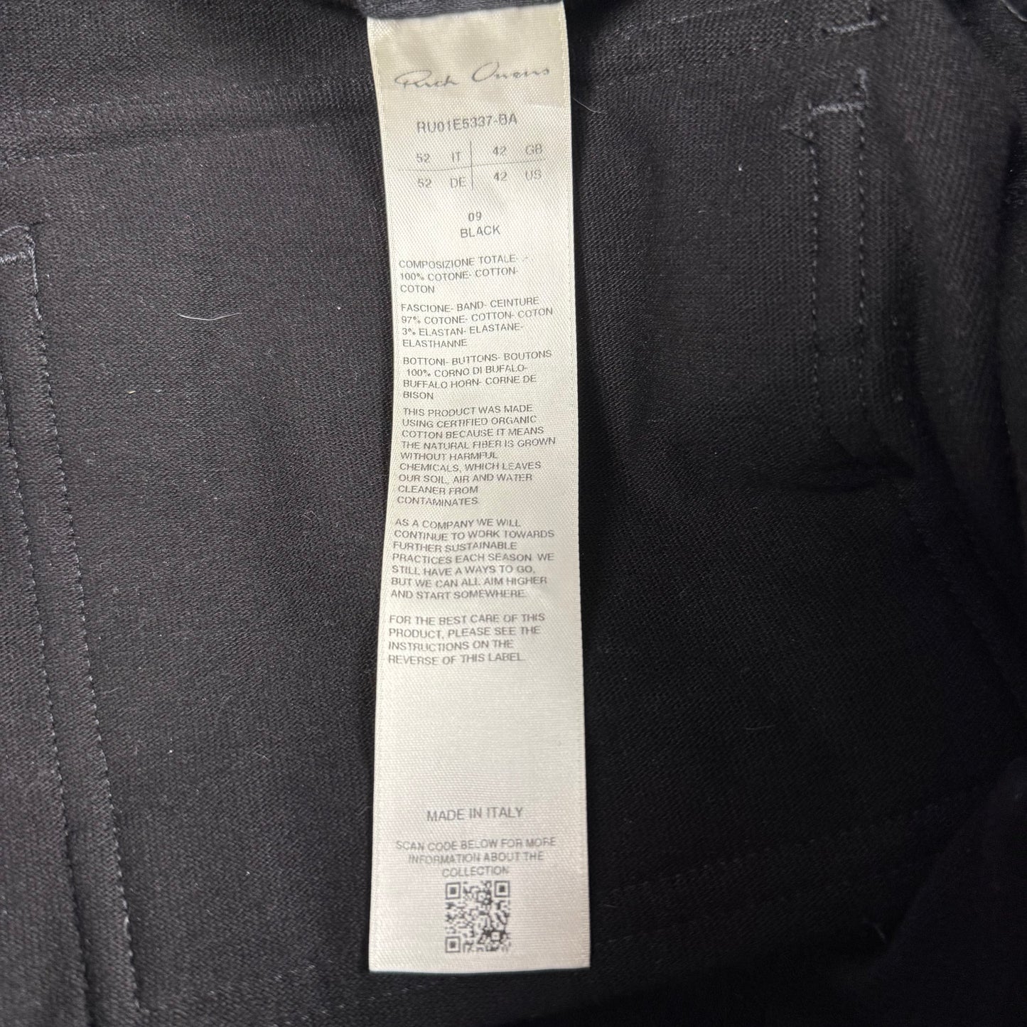 Rick Owens SS25 Mastodon Megacargo ‘Black’ Sweatpants
