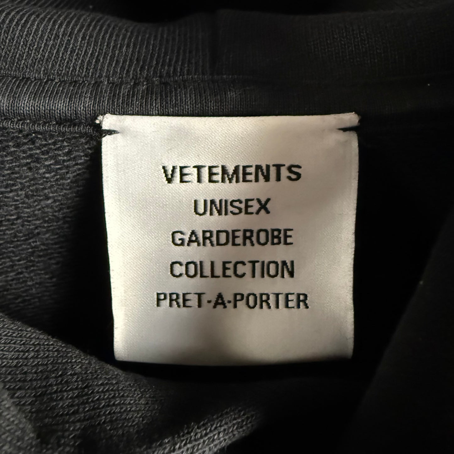 Vetements Double Anarchy Hoodie ‘Washed Black’