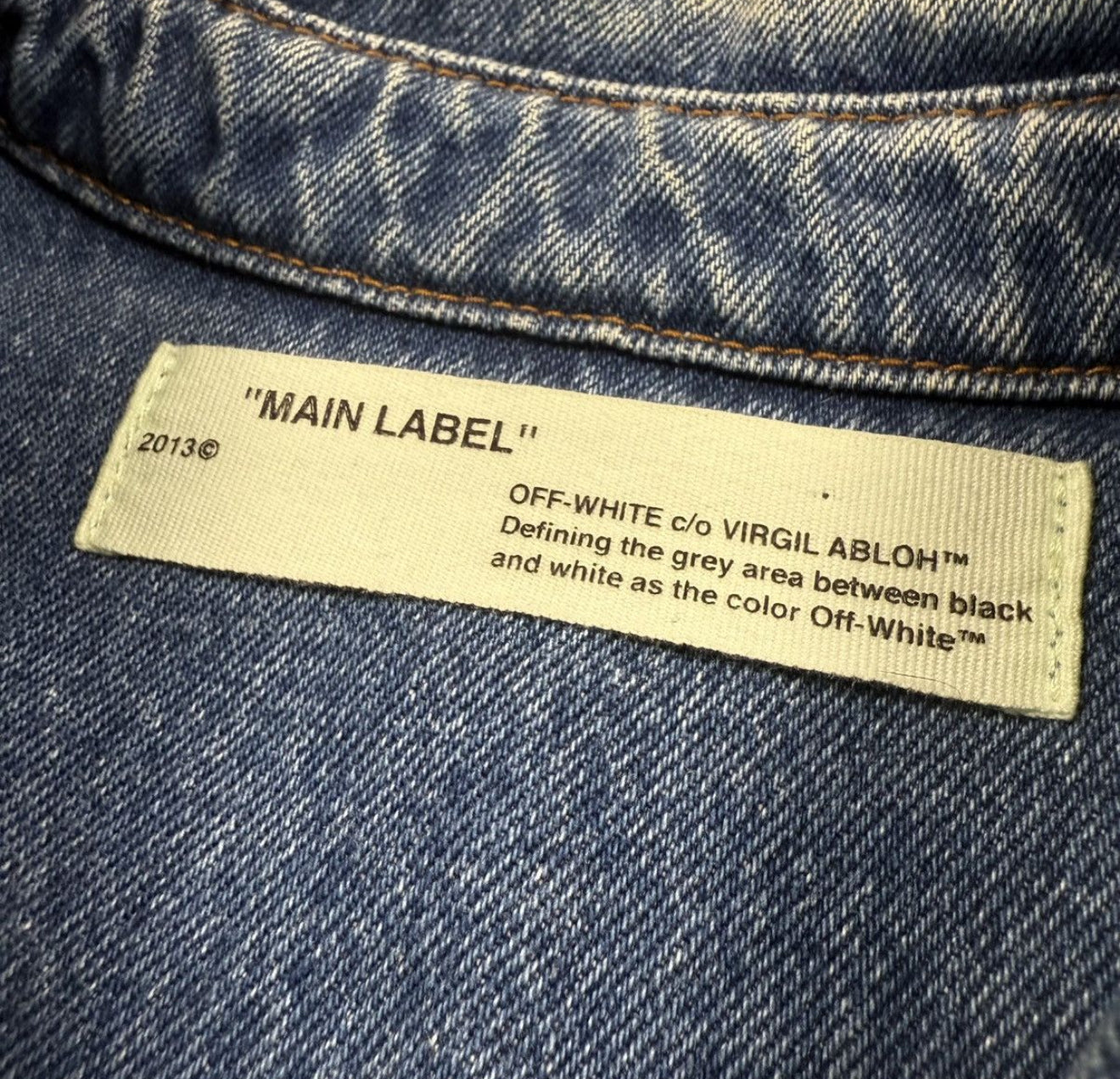 OFF-WHITE Diagonal Spray Denim Button-Up