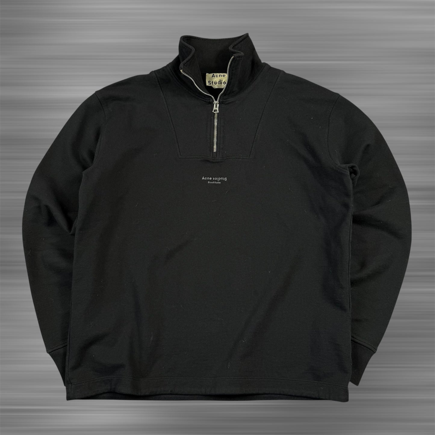 Acne Studios Half-Zip Sweatshirt ‘Black’