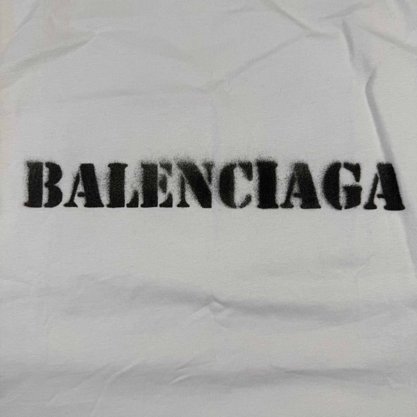 Balenciaga Spray Print Distressed T-Shirt