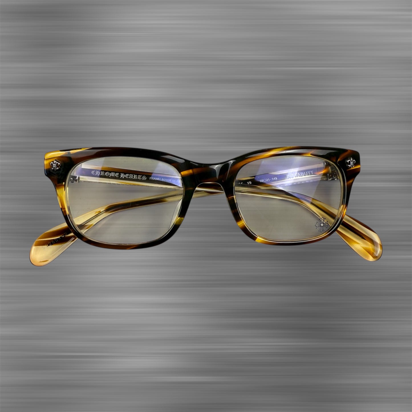 Chrome Hearts ‘Instabutt’ Fleur Tortoise Shell Prescription Glasses