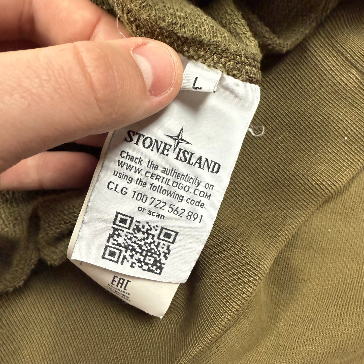 Stone Island Olive Hoodie