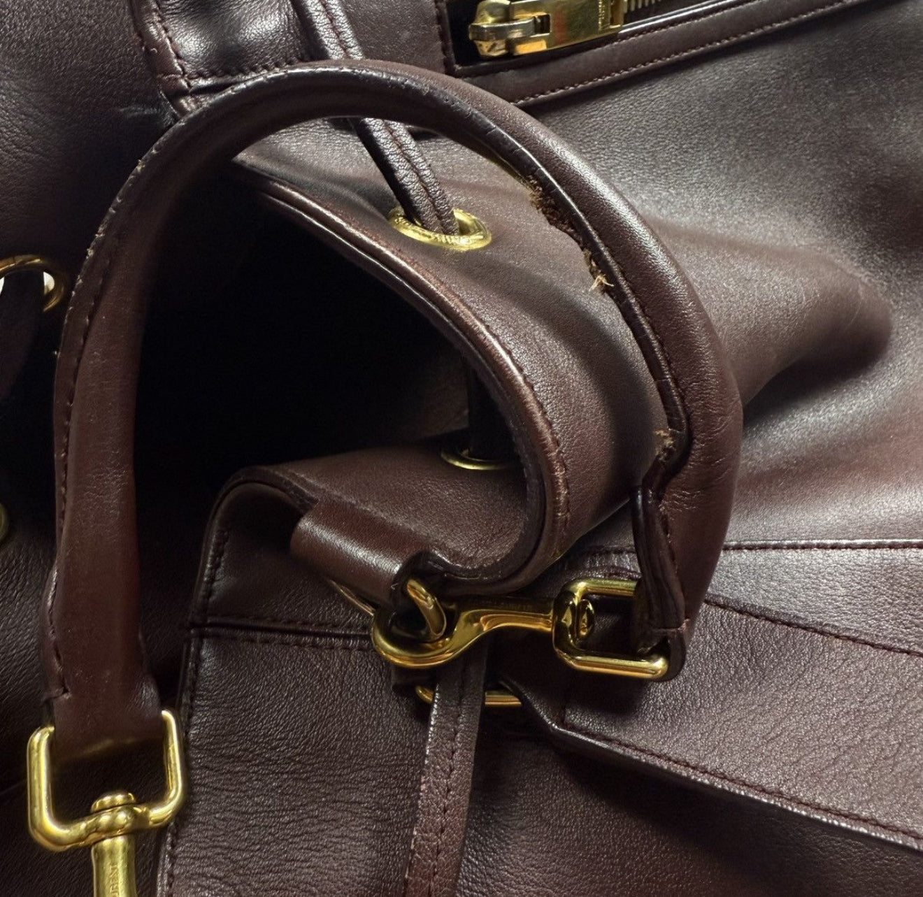 Saint Laurent Paris Oxblood/Burgundy Bucket Bag