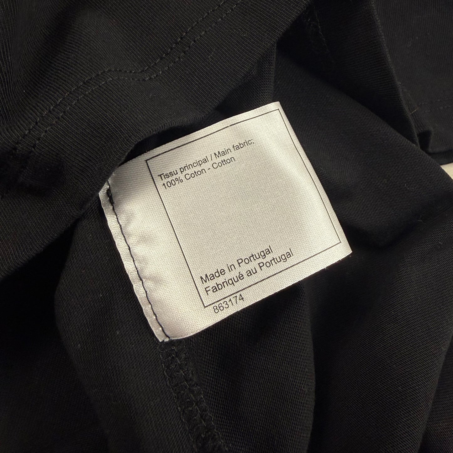 Chanel Uniform Black Flocked CC Logo T-Shirt