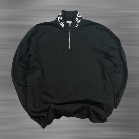 Vetements Gothic Logo Zip Turtleneck 'Black'