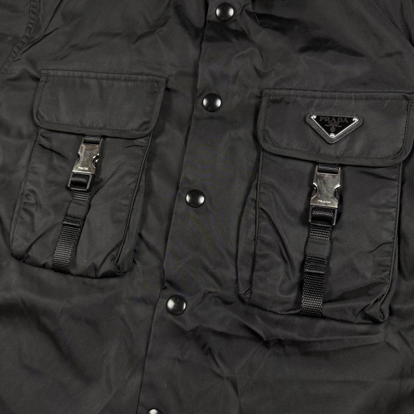 Prada Re-Nylon Tactical Button Up Transformer Shirt