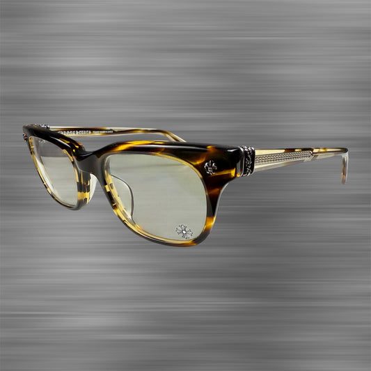 Chrome Hearts ‘Instabutt’ Fleur Tortoise Shell Prescription Glasses