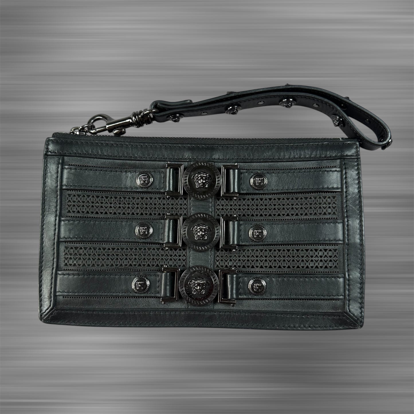 Versace SS13 Leather clutch with studs