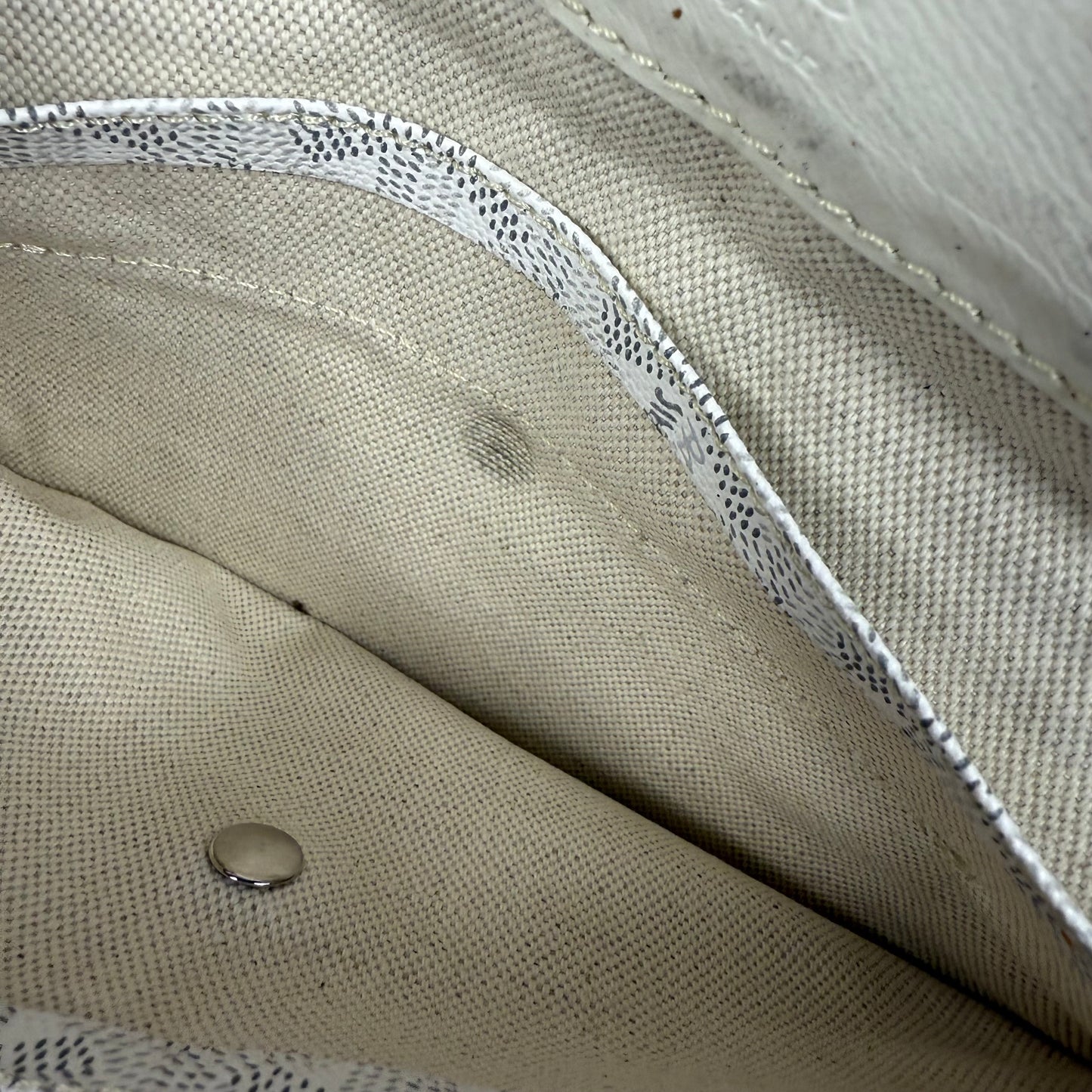 Goyard St. Louis PM Tote Bag Coated Canvas Leather White