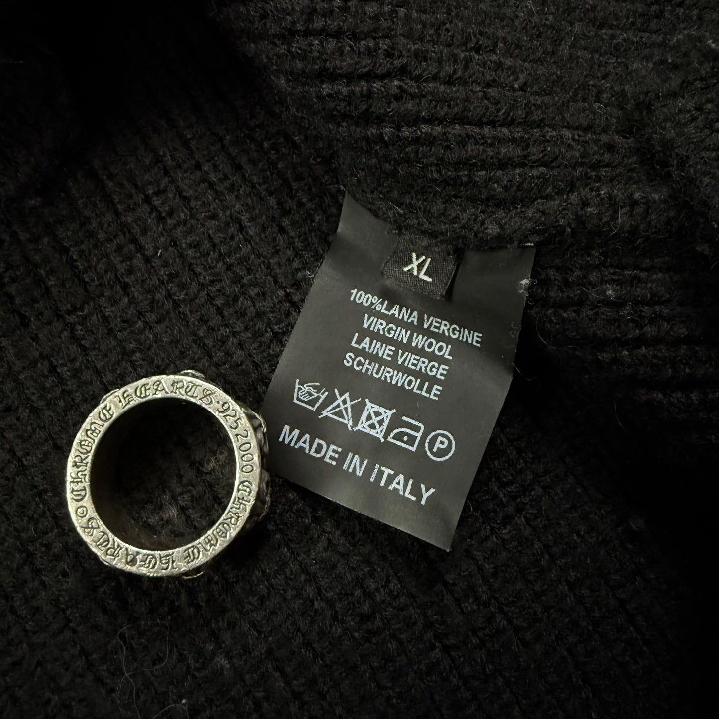 RAF Simons Sweater black fall 2017 destroyed