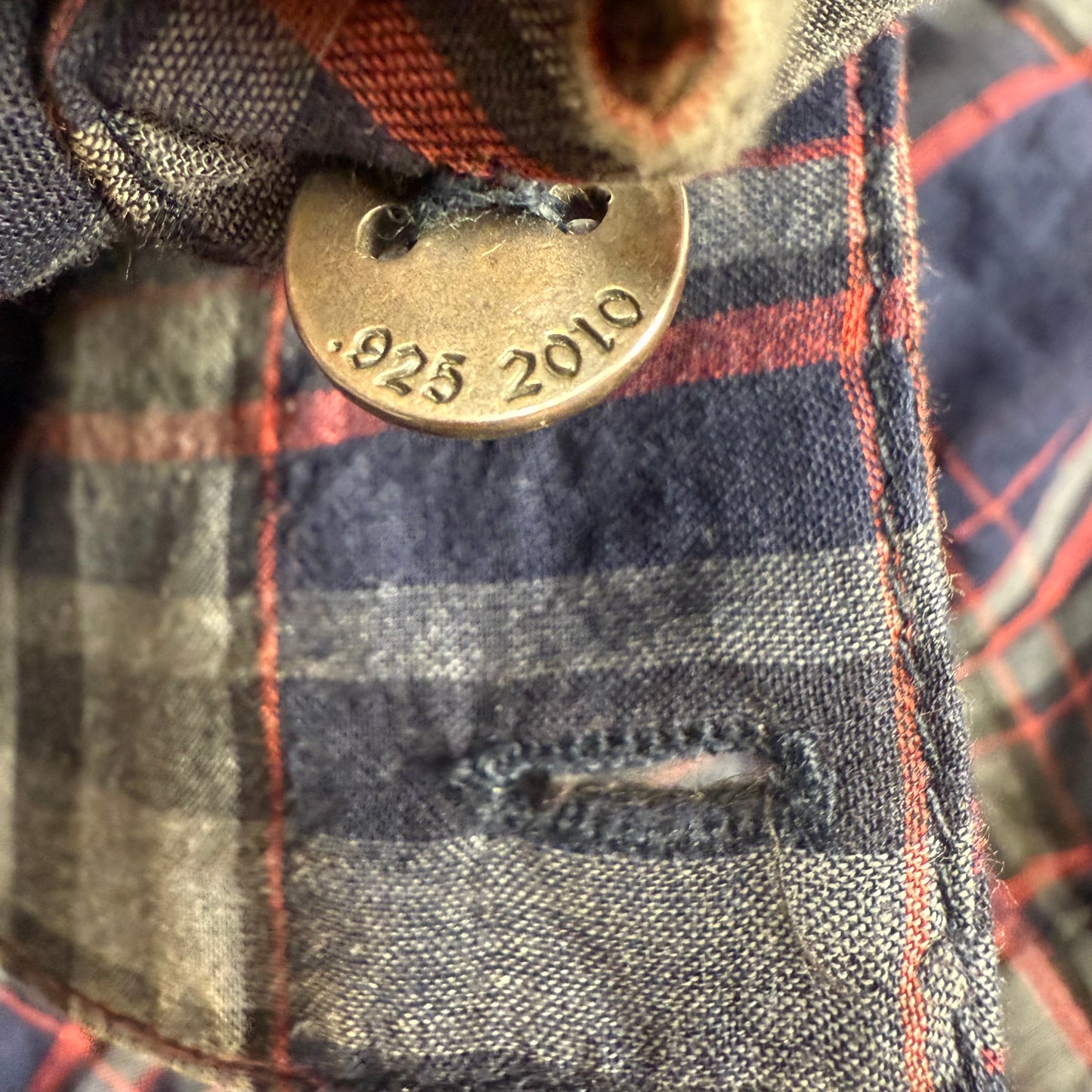 Chrome Hearts Leather Cross Patch Flannel Shirt