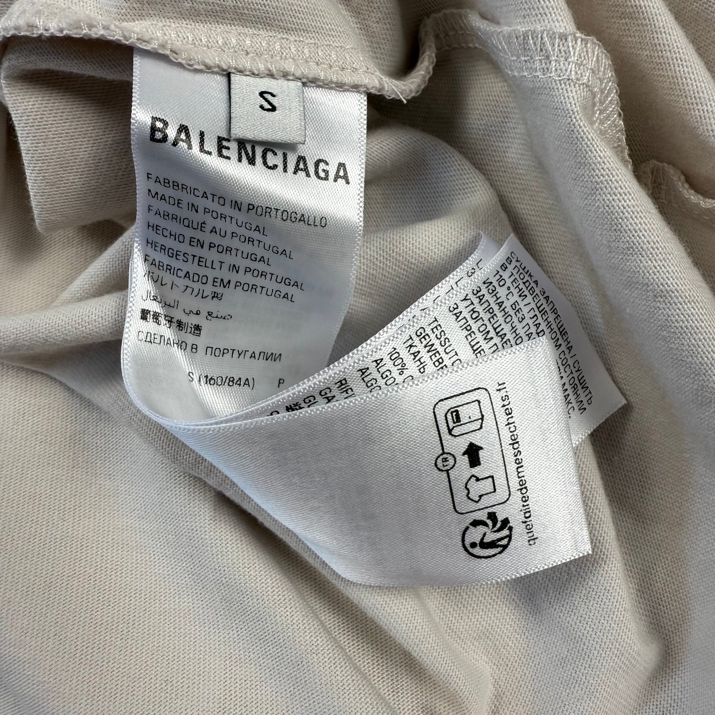 Balenciaga Spray Print Distressed T-Shirt