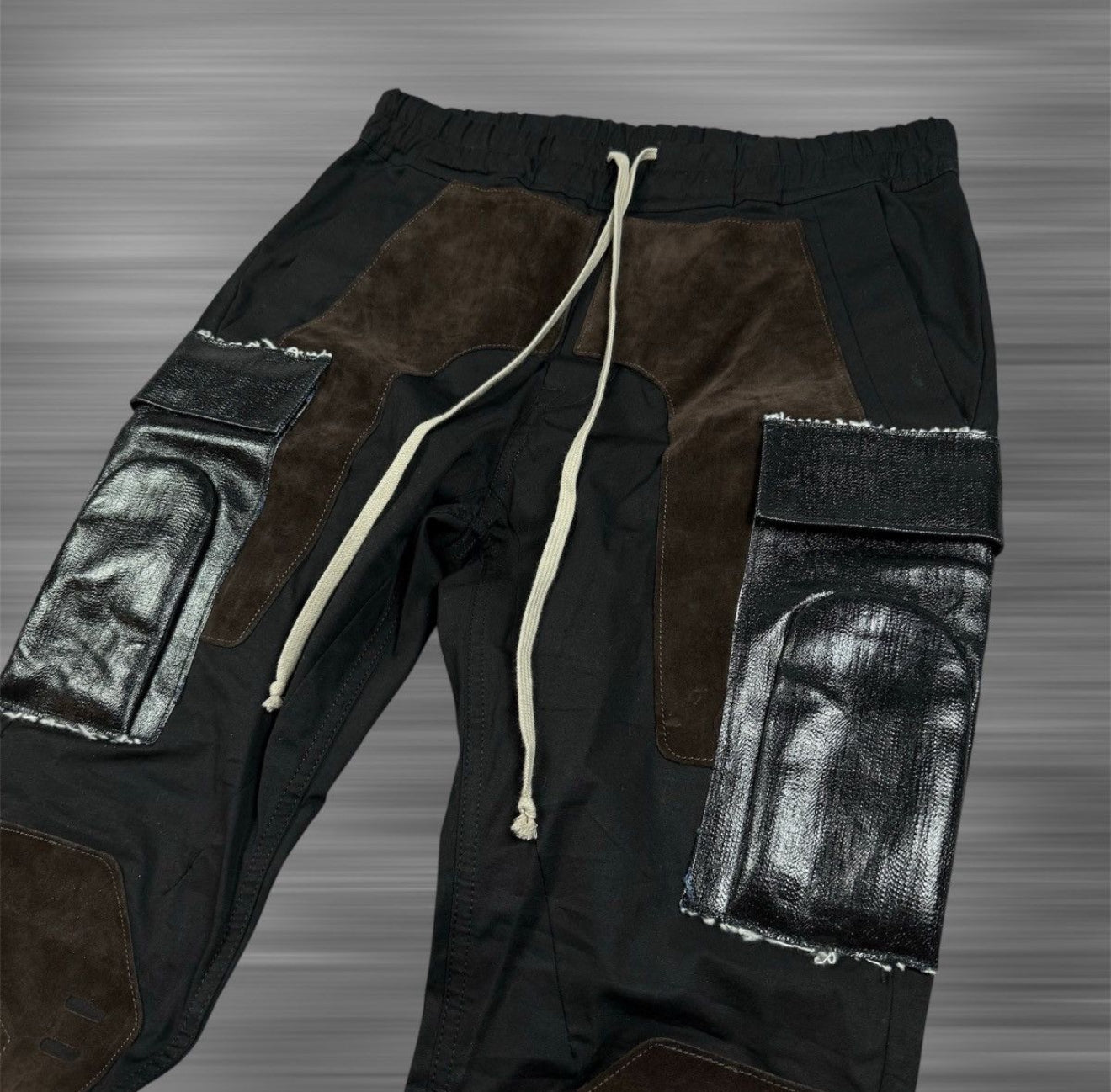 Rick Owens FW19 "Larry" Suede Panel Cargo
Joggers