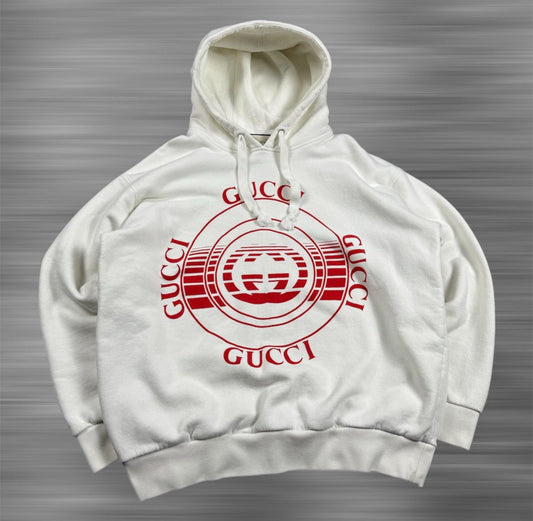 Gucci Big Logo White Hoodie