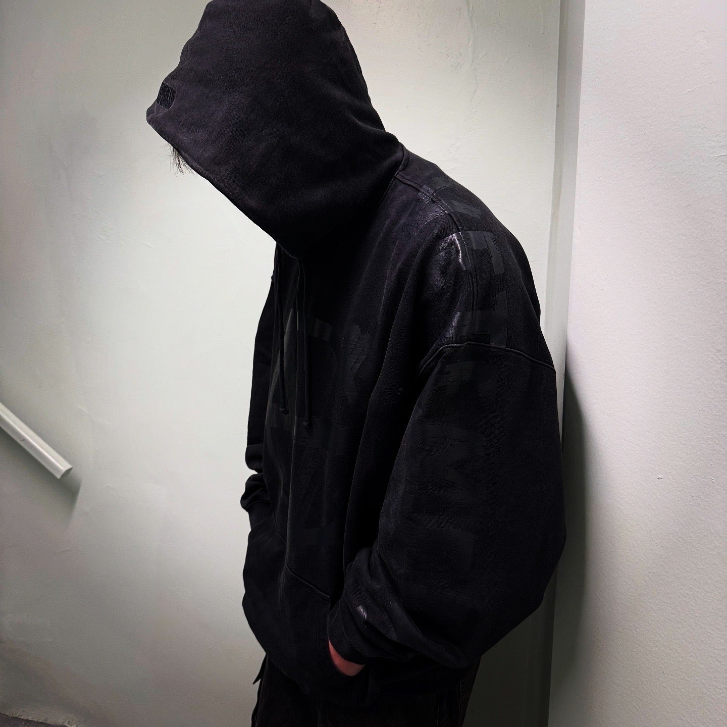 Vetements Double Anarchy Hoodie ‘Washed Black’