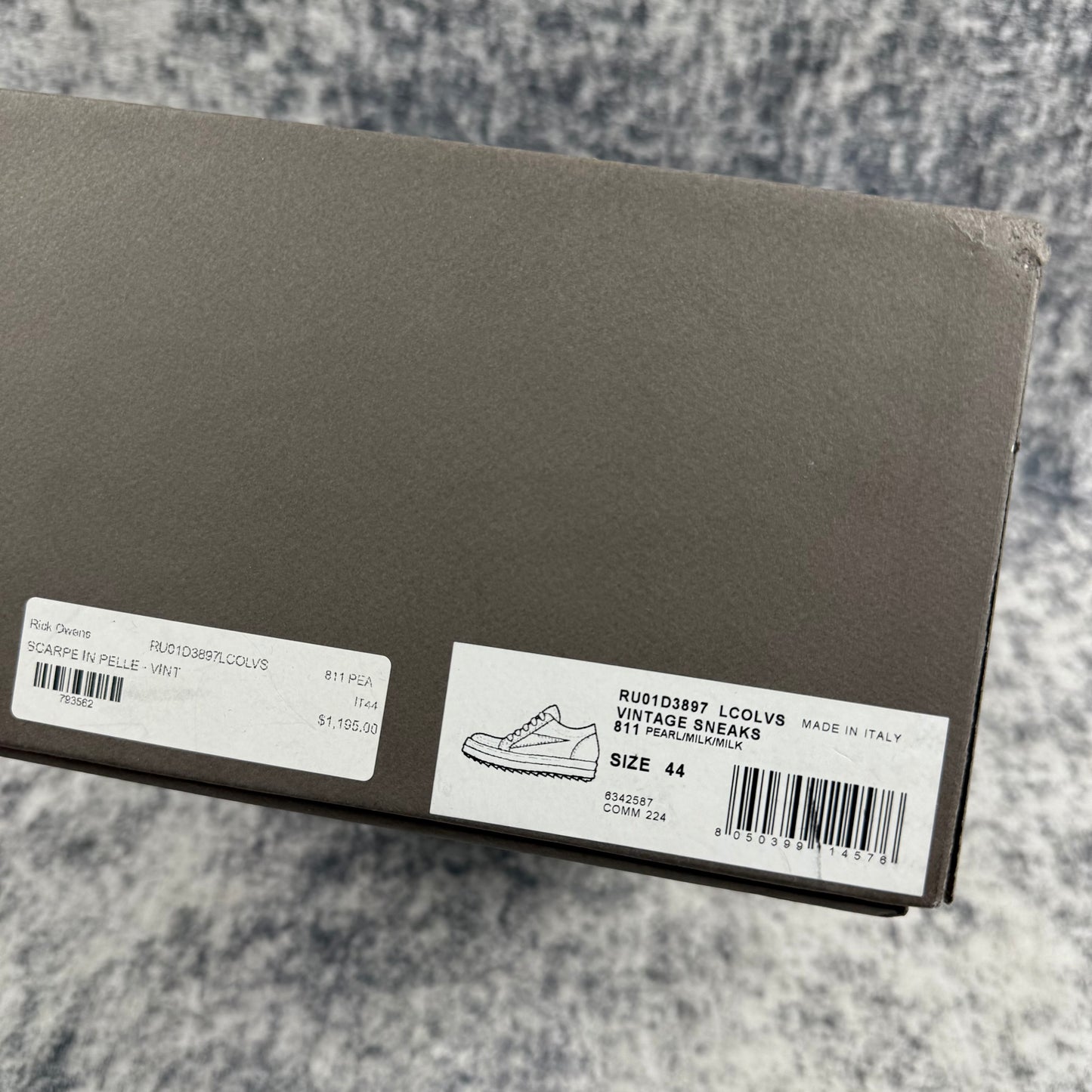 Rick Owens Vintage Vans Leather ‘Pearl’ Shoes