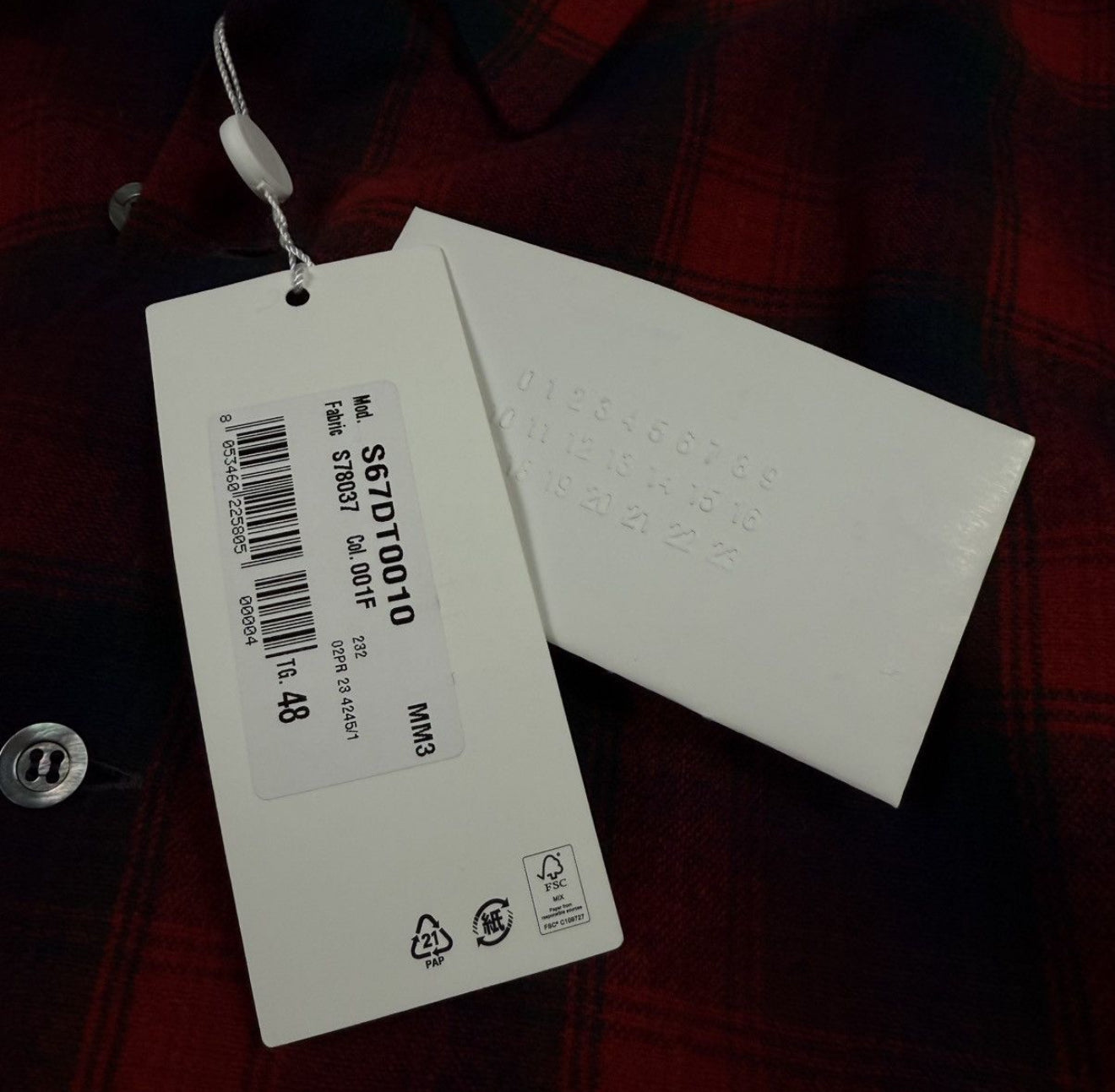 Maison Margiela Pendleton oversized shirt