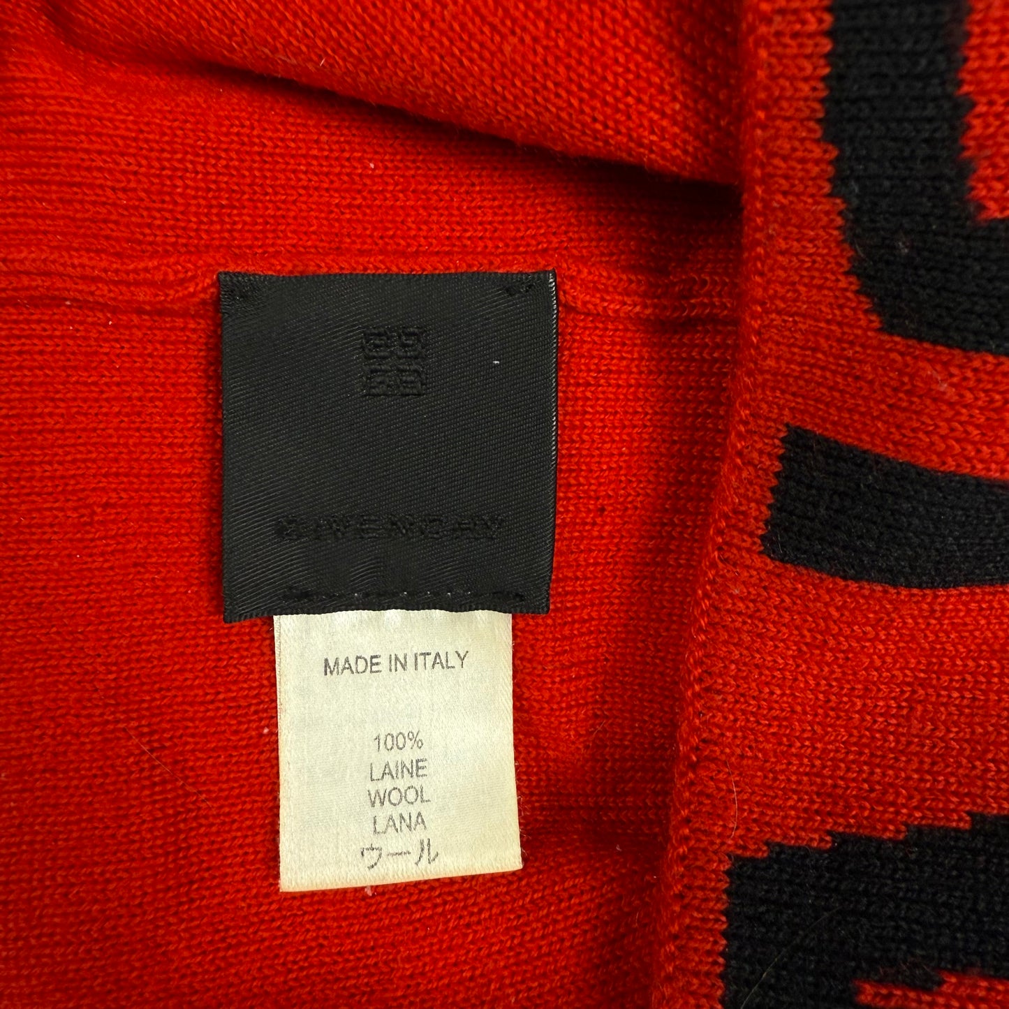 Givenchy Intarsia Logo ‘Red’ Wool Beanie