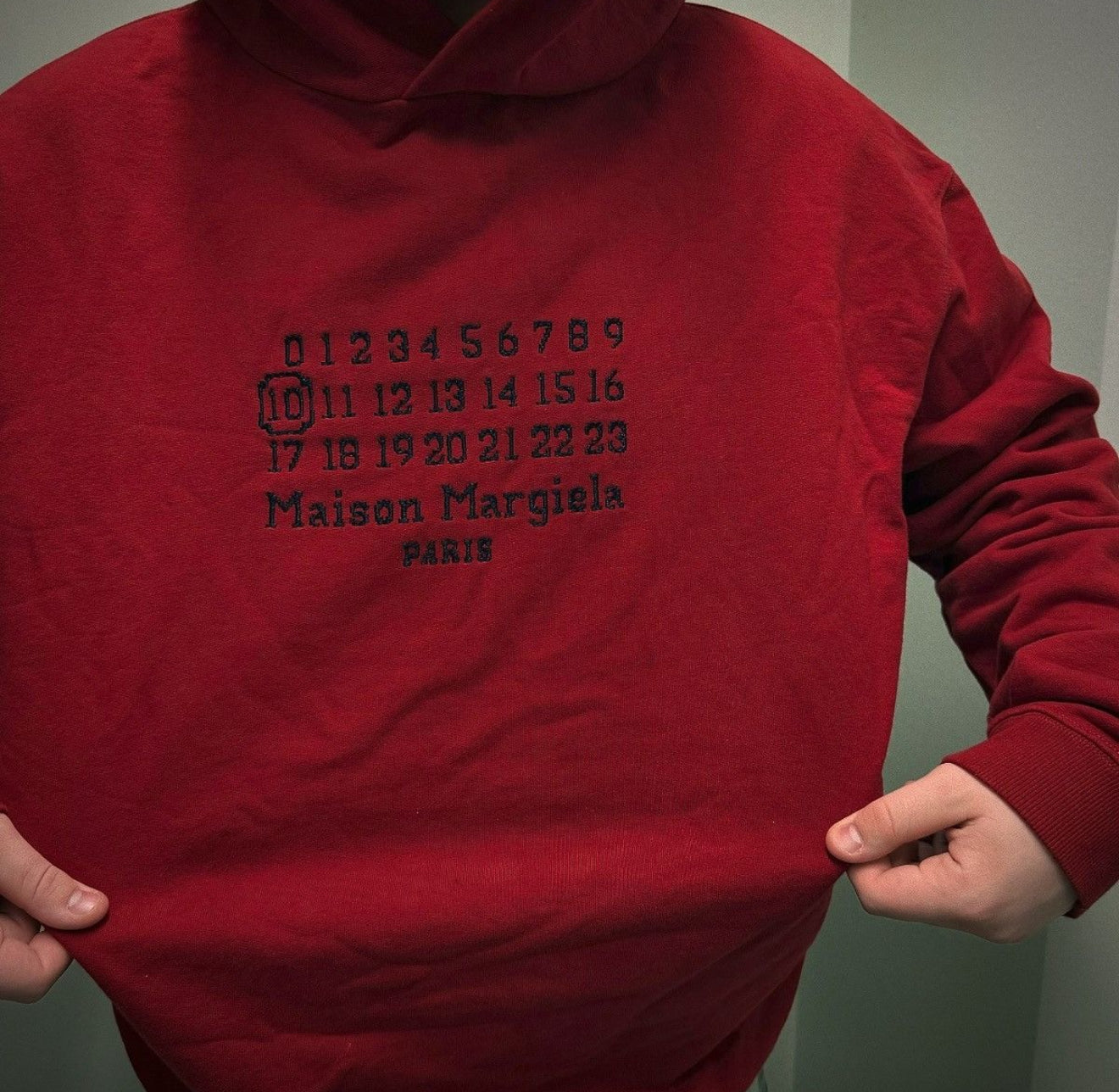 Maison Margiela Number Hoodie ‘Military Red’