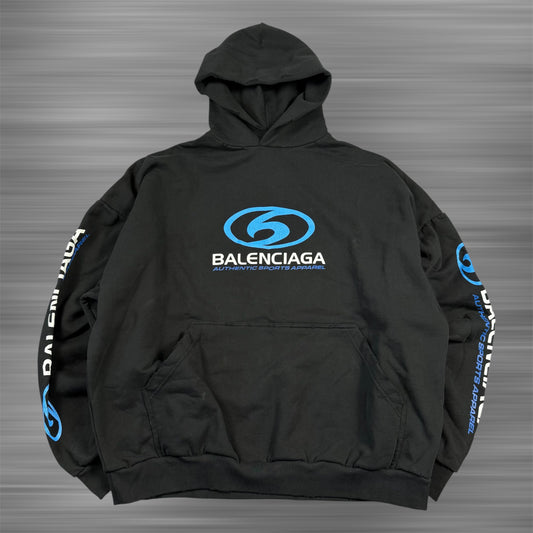 Balenciaga Surfer ‘Black’ Logo Hoodie