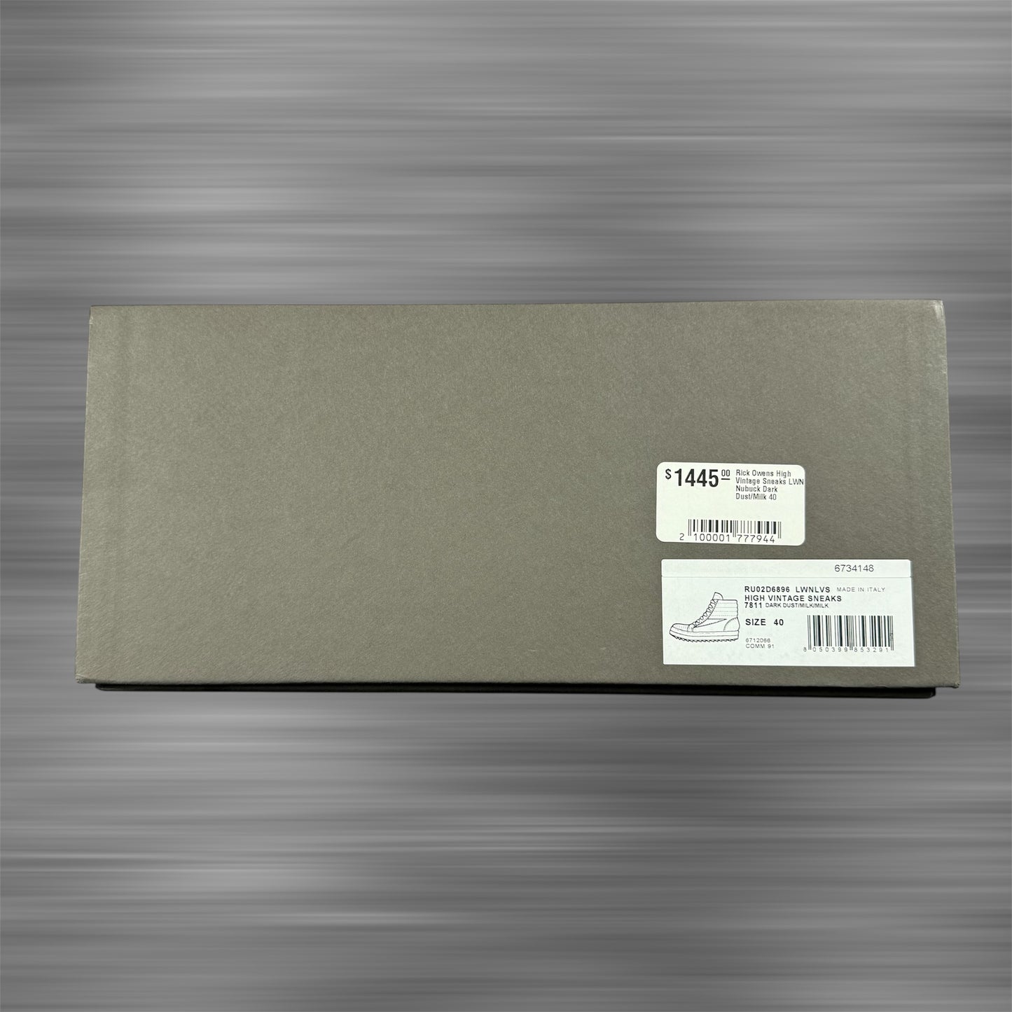 Rick Ownes High Vintage Shoes ‘Dust/Milk’