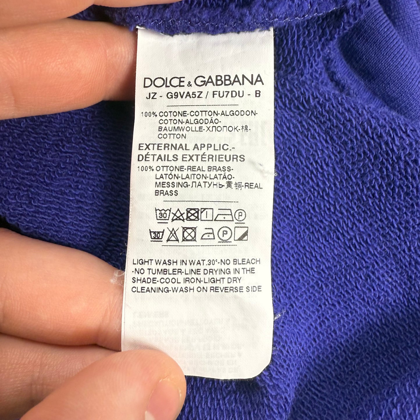 Dolce & Gabbana Metal Logo ‘Purple’ Crewneck