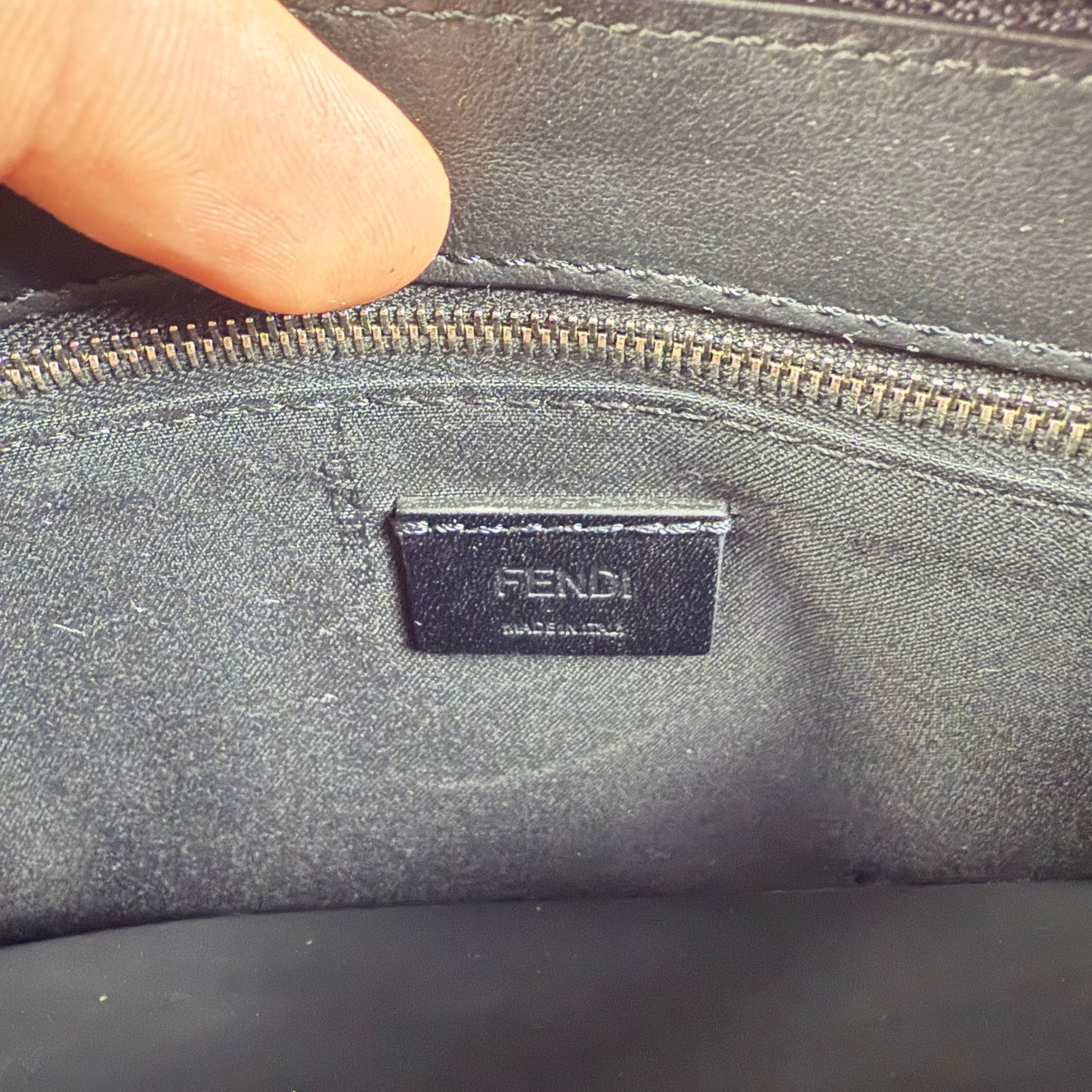 Fendi Black Think Fendi Pouch