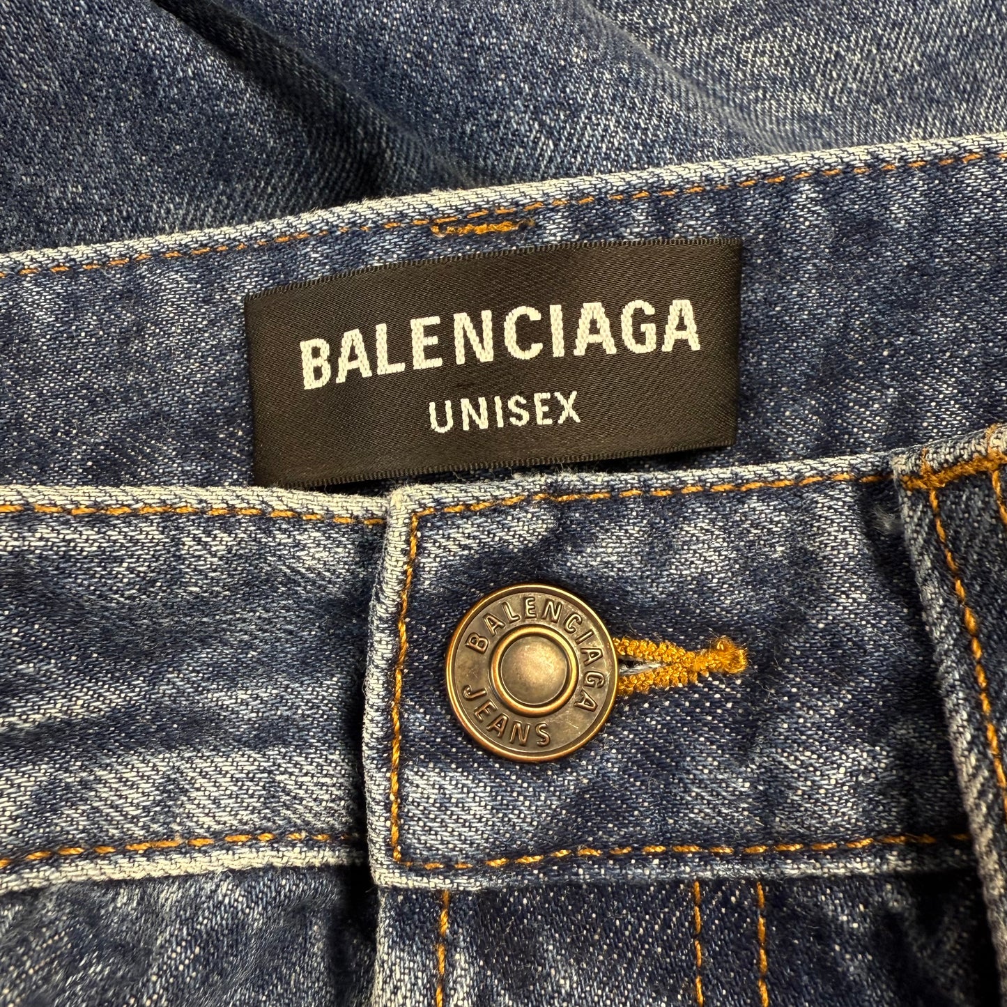Balenciaga Denim Distressed Blue Jeans