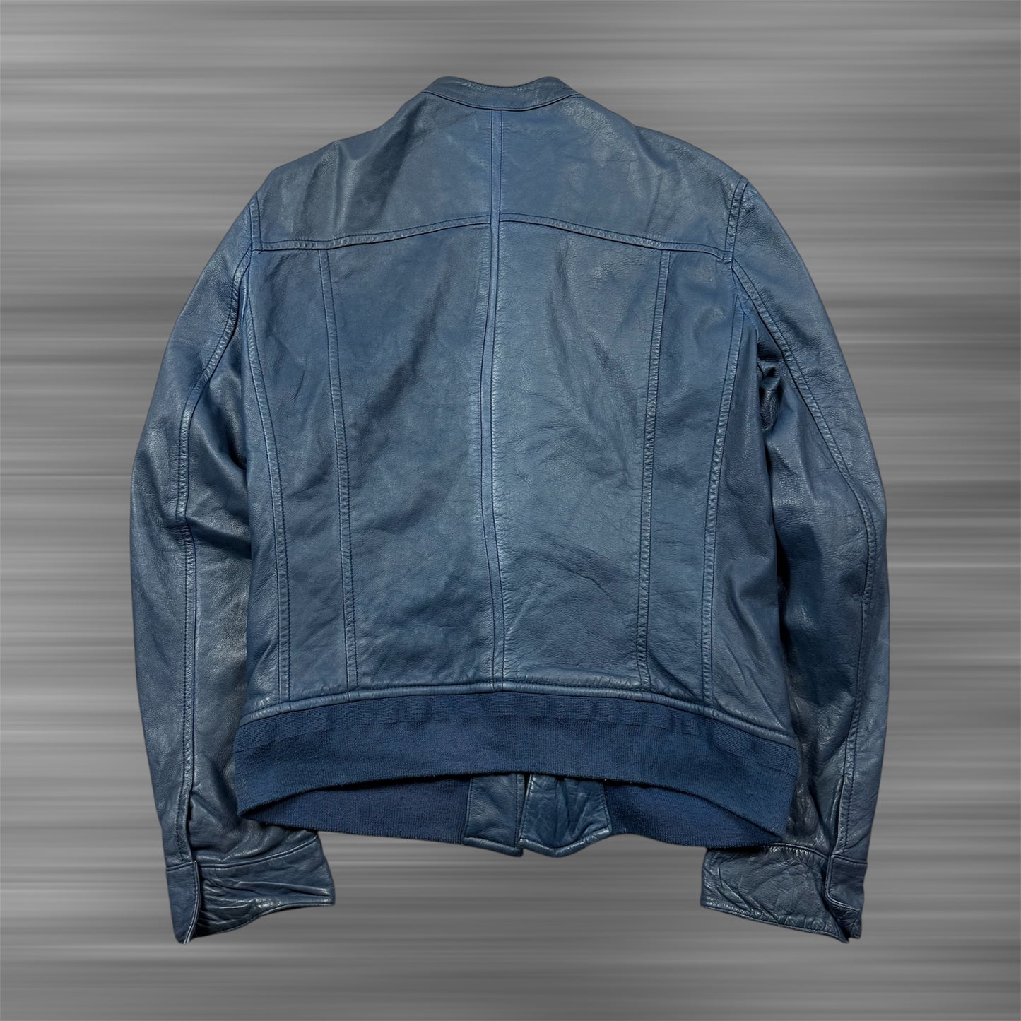 The Viridi Anne leather biker zipper jacket