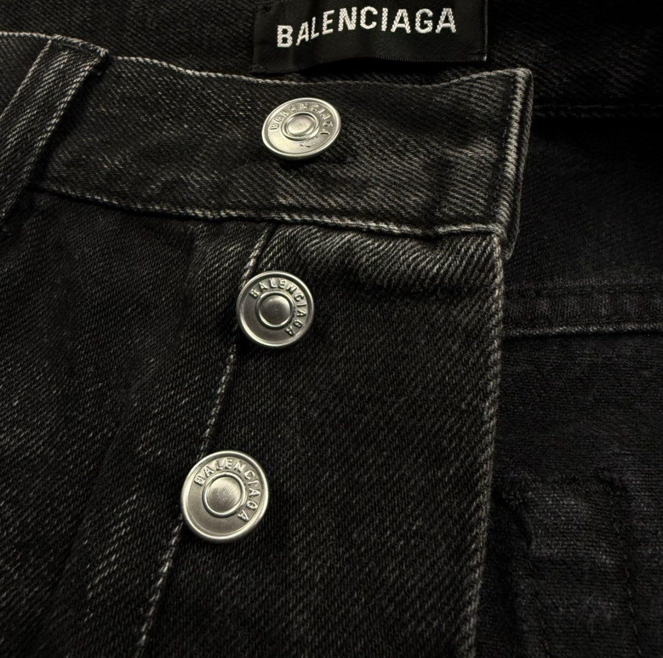Balenciaga Denim Cut Off Shorts
