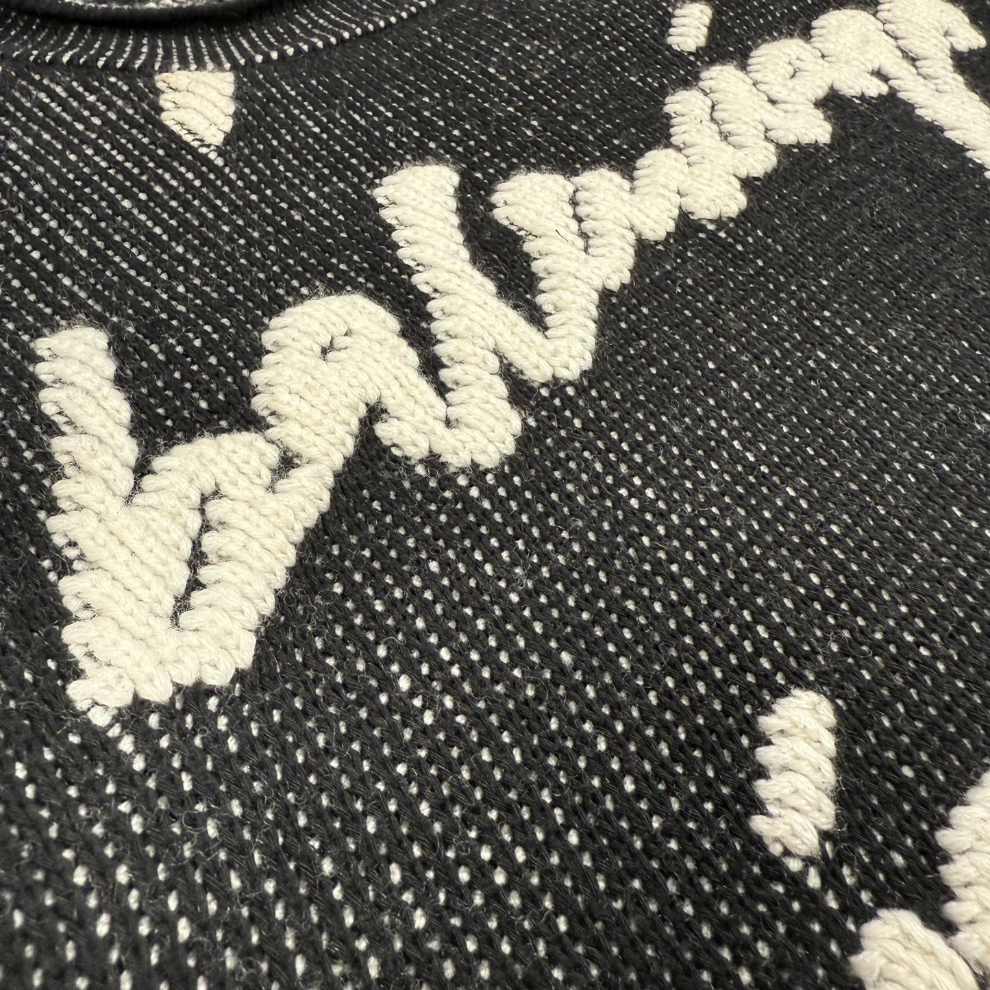 BALENCIAGA Black pullover with 3D Scribble print
