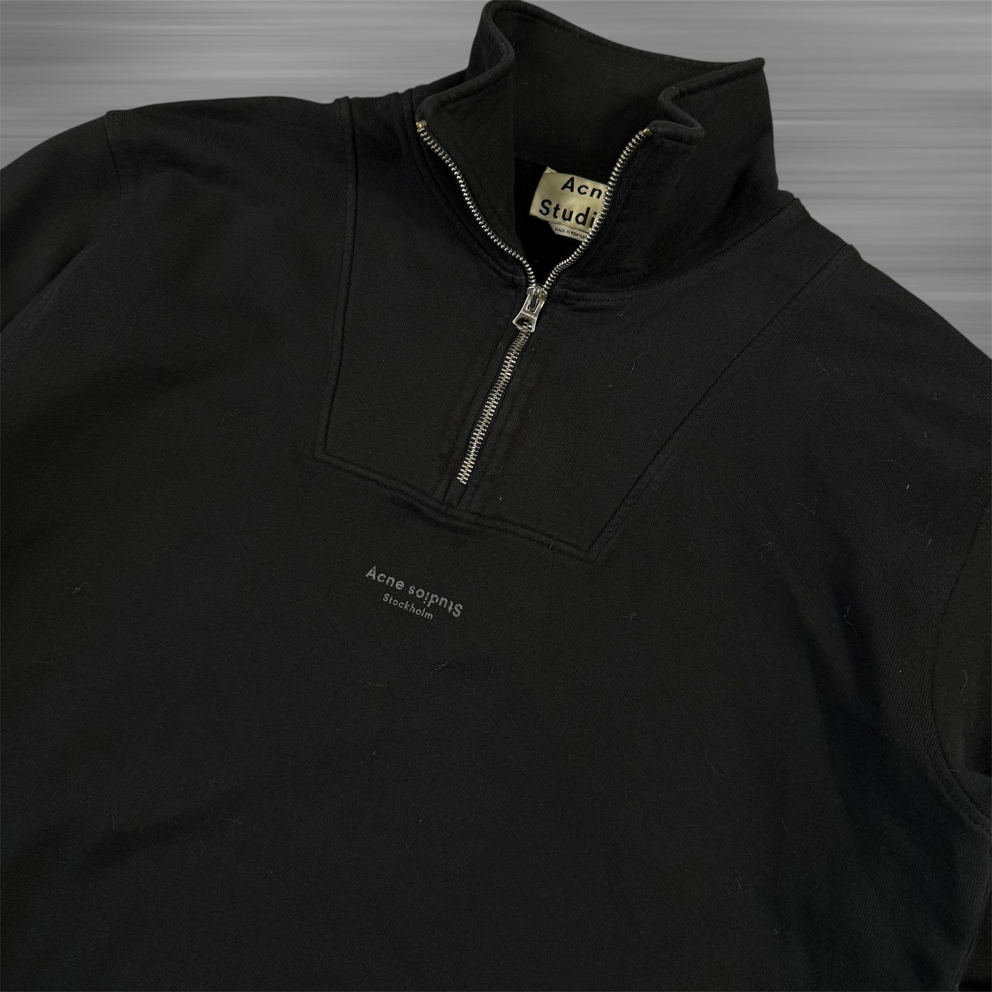 Acne Studios Half-Zip Sweatshirt ‘Black’