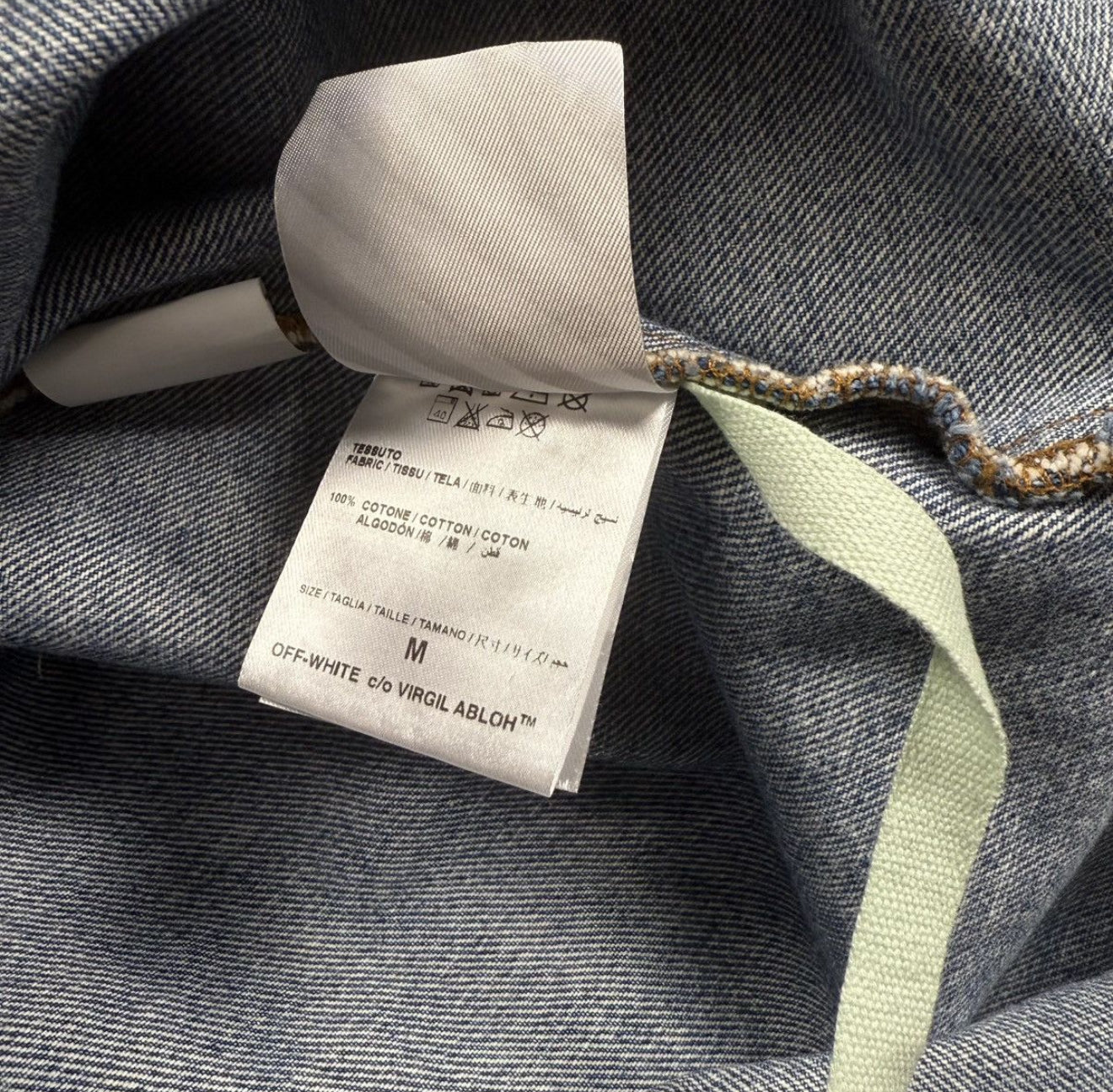 OFF-WHITE Diagonal Spray Denim Button-Up