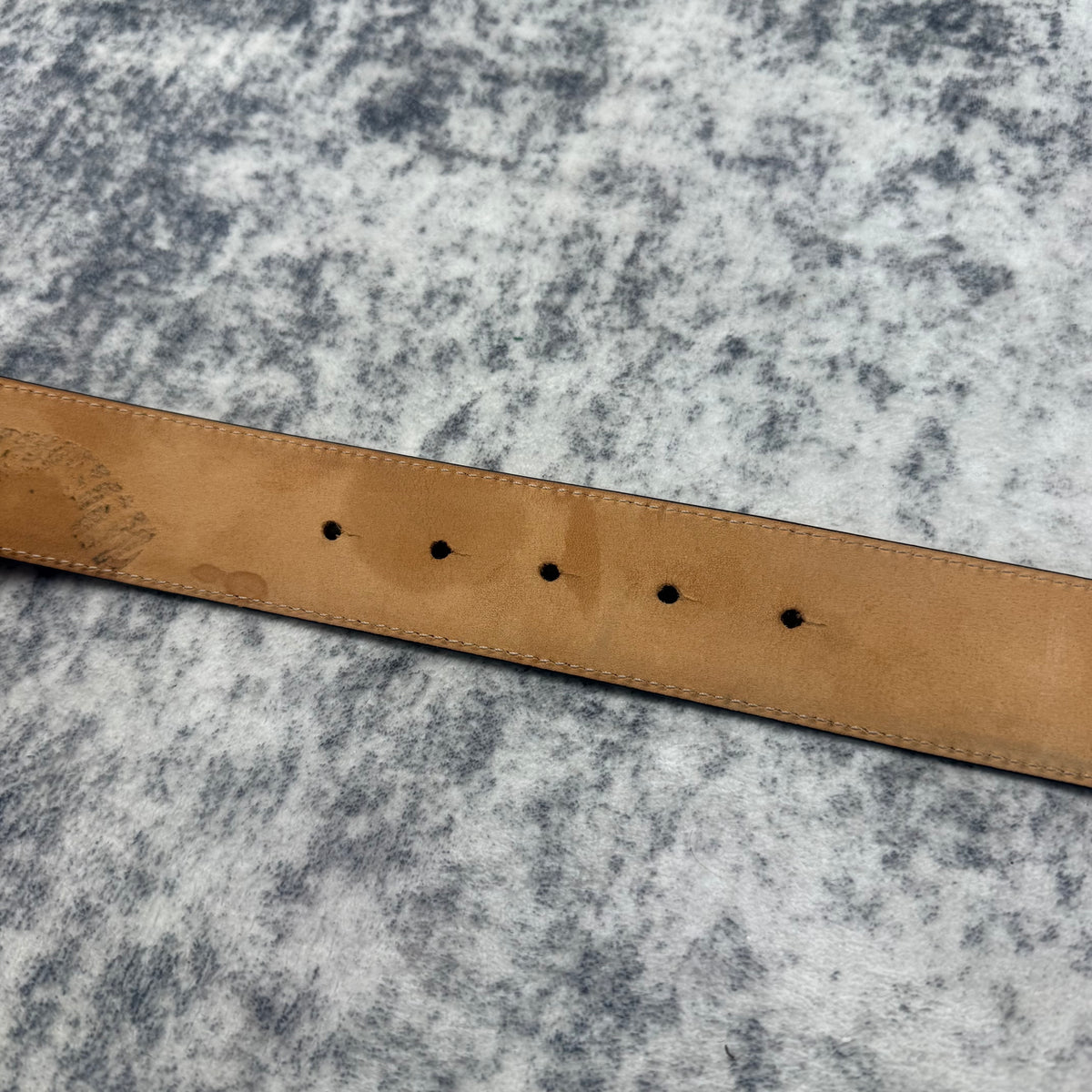 Versace Gold Medusa Leopard Print Pony Hair Belt